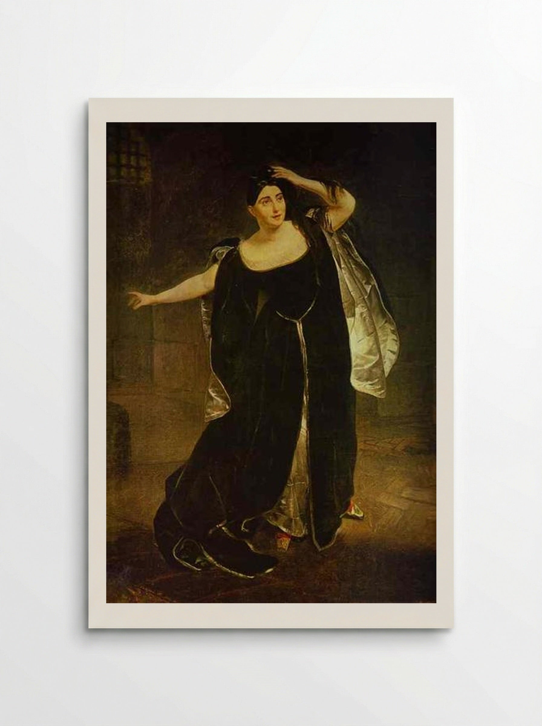 Portrait of the Actress Juditta Pasta as Anne Boleyn - Karl Bryullov - Poster