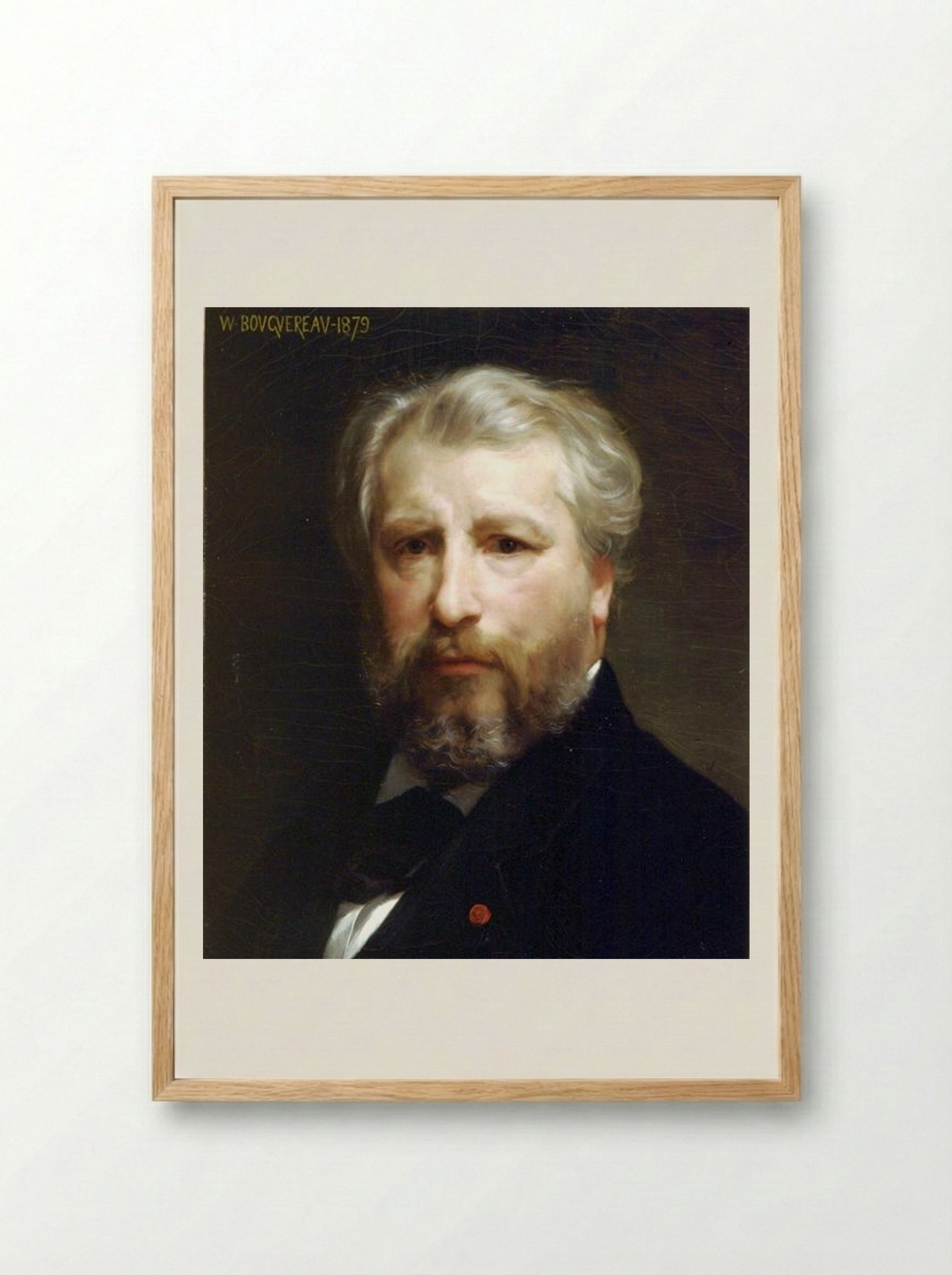 Portrait of the Artist (William-Adolphe Bouguereau) - William-Adolphe Bouguereau - Framed Print Wood