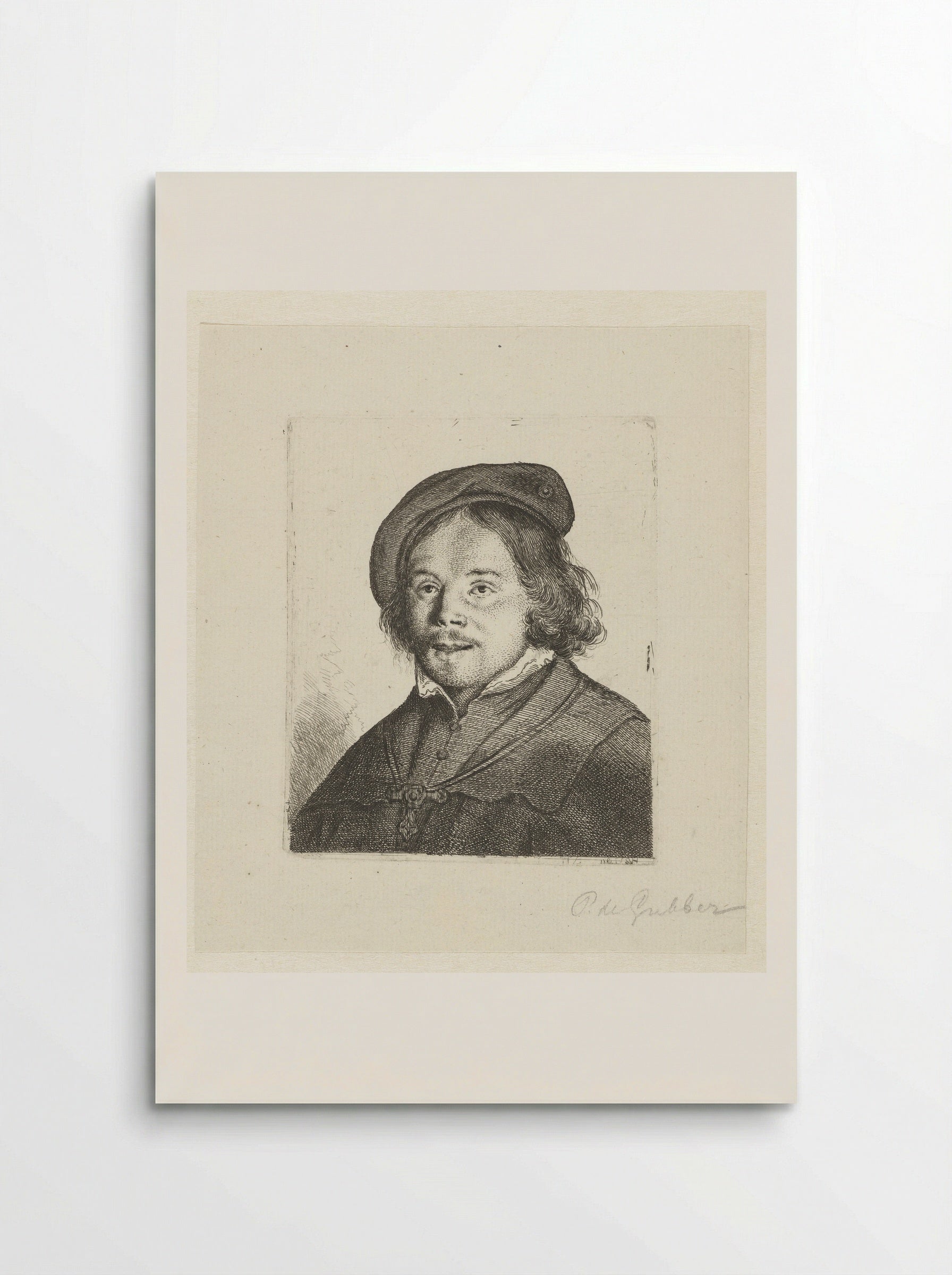 Portret van een jongen met baret - Pieter de Grebber - Poster