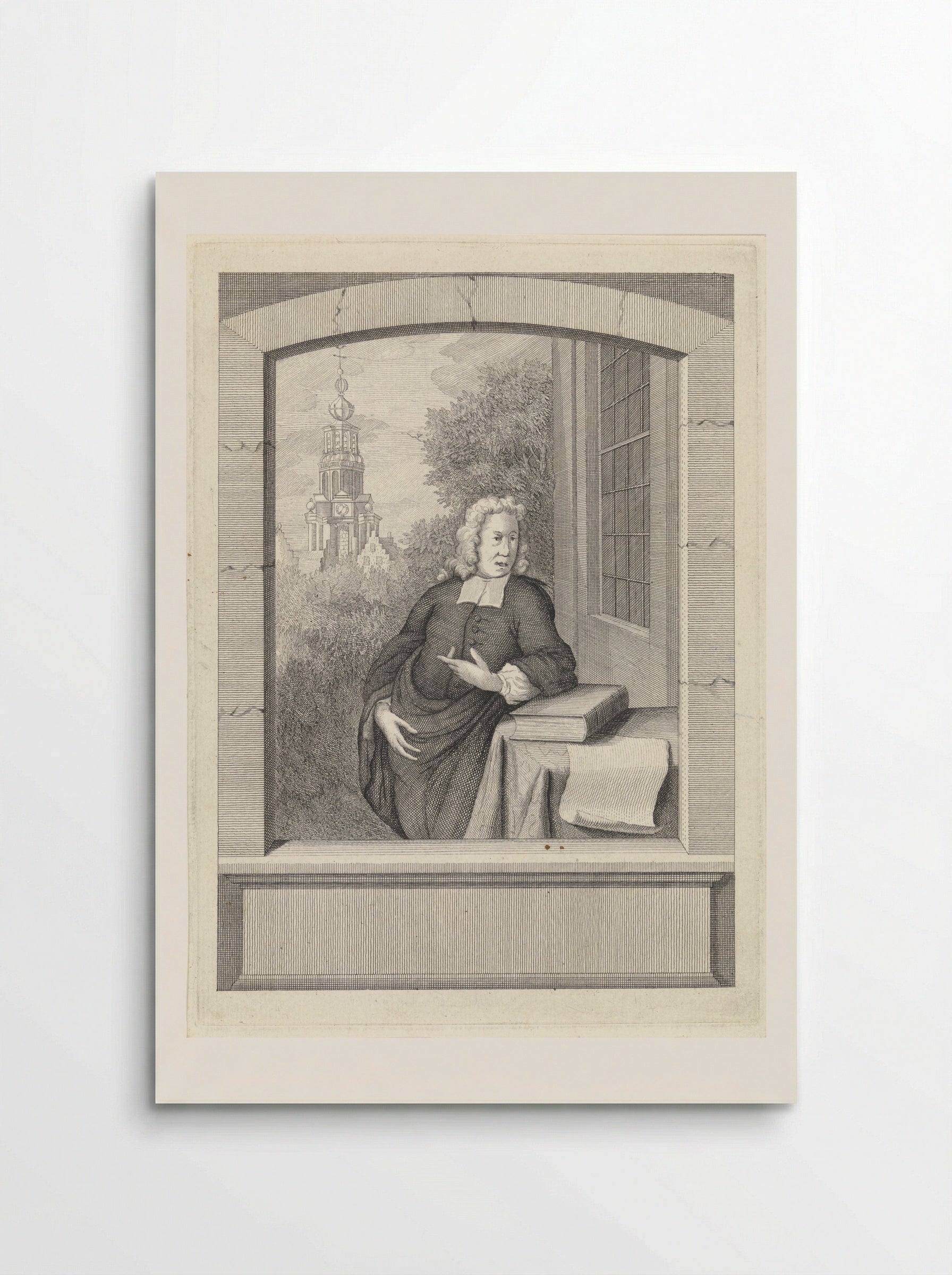 Portret van predikant Jacobus Covijn - Barent de Bakker - Poster