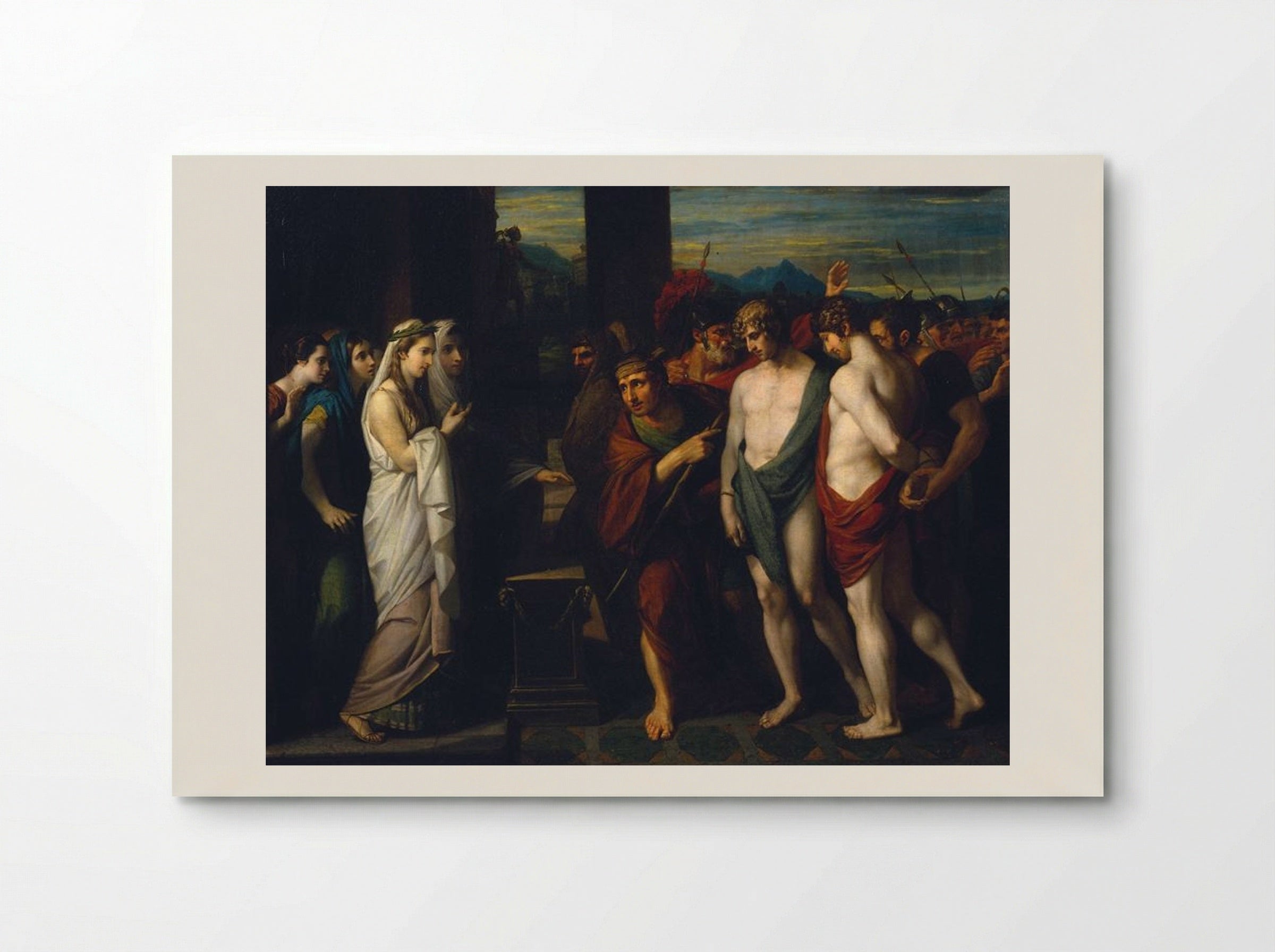 Pylades and Orestes Brought as Victims before Iphigenia - Benjamin West - Poster