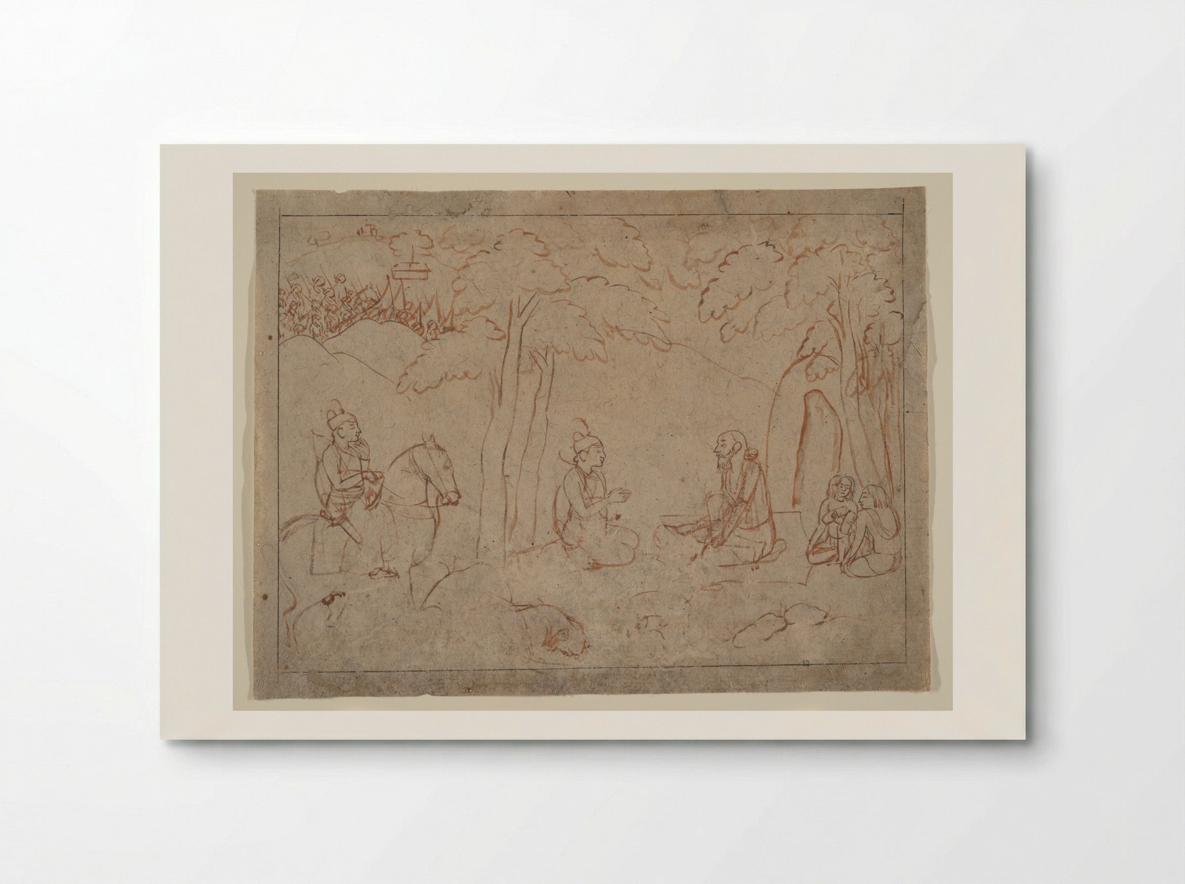 Rama and Lakshmana Visit the Hermitage of an Ascetic - Nainsukh - Poster