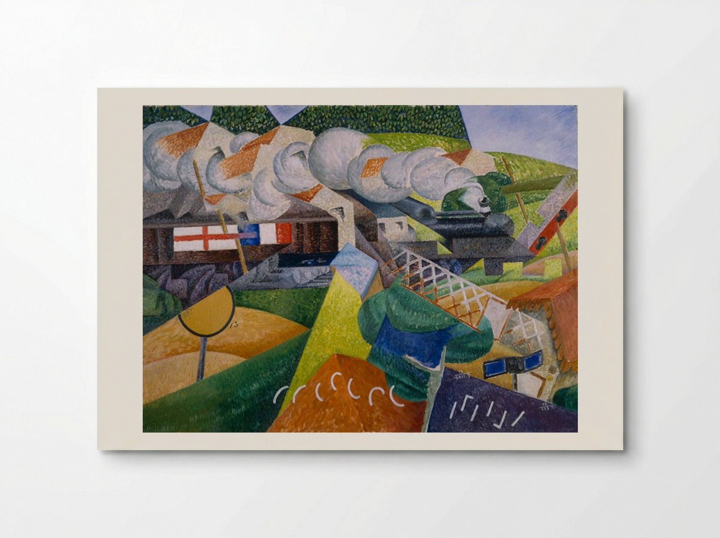 Red Cross Train Passing a Village - Gino Severini - Poster