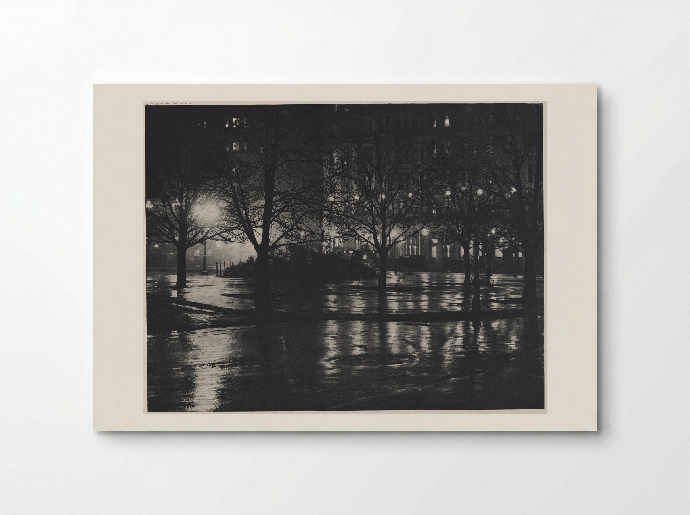 Reflections: Night - New York - Alfred Stieglitz - Poster