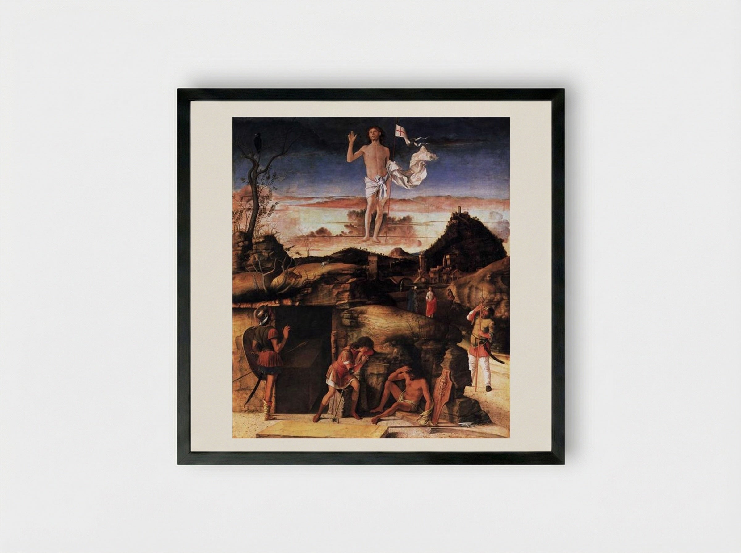 Resurrection of Christ - Giovanni Bellini - Framed Print Black