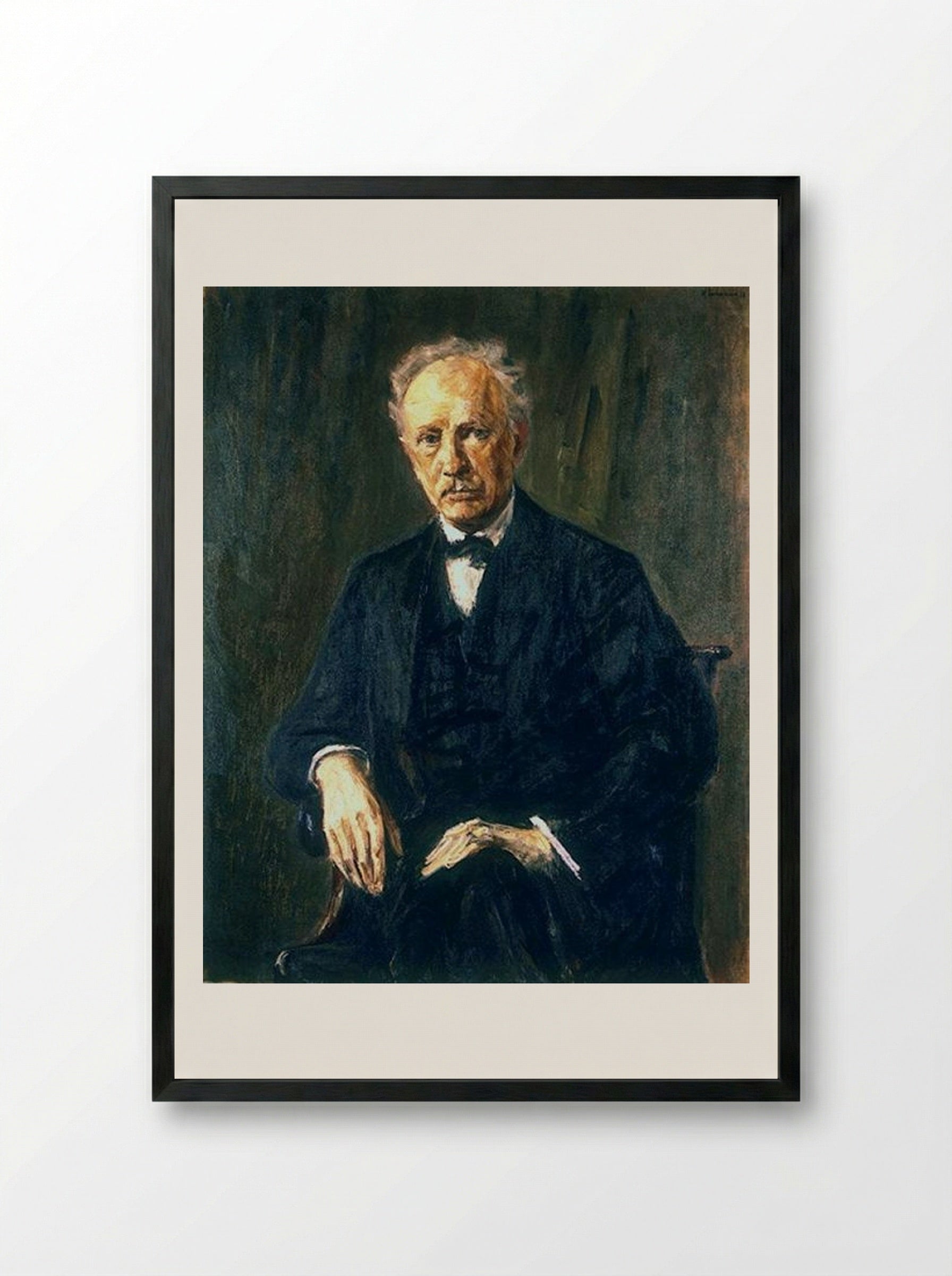 Richard Strauss - Max Liebermann - Framed Print Black