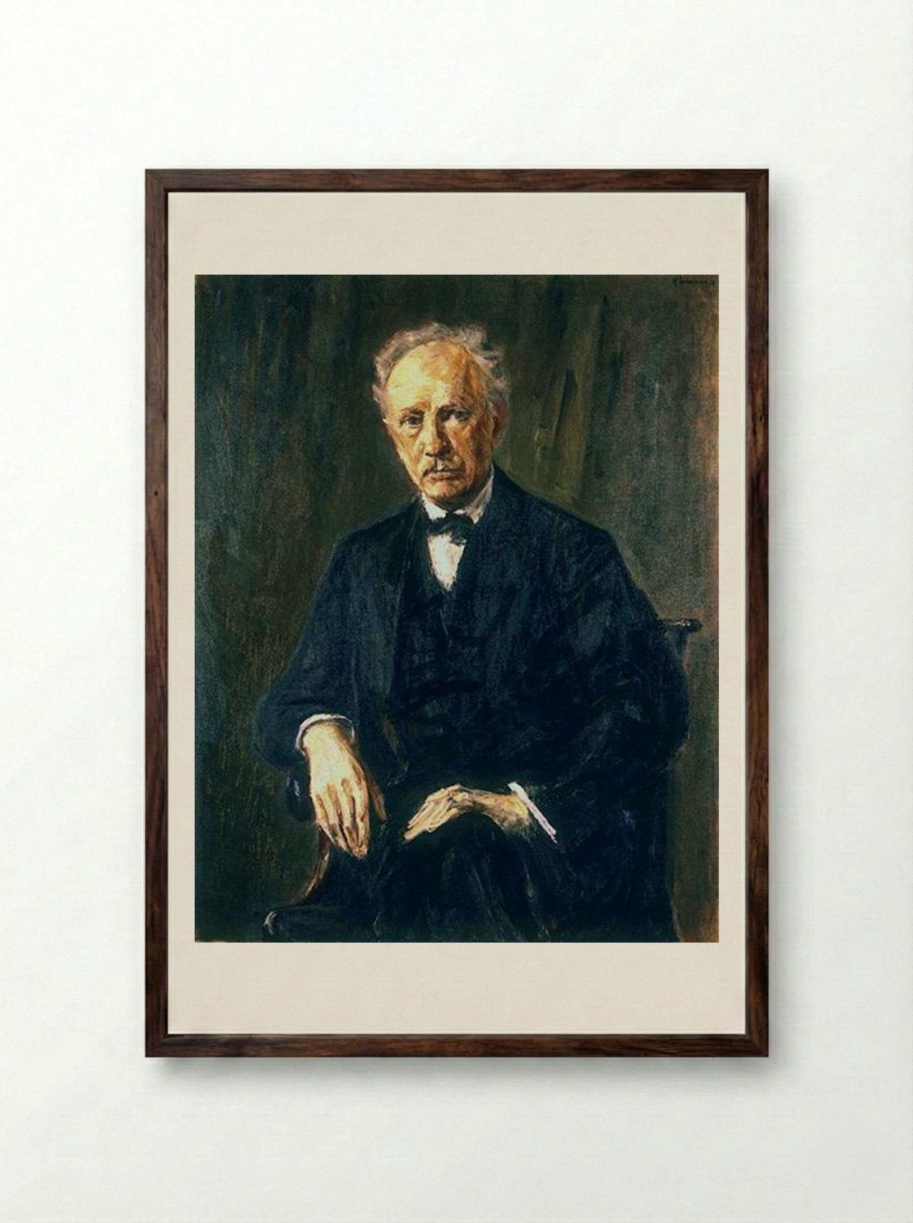 Richard Strauss - Max Liebermann - Framed Print Dark Wood