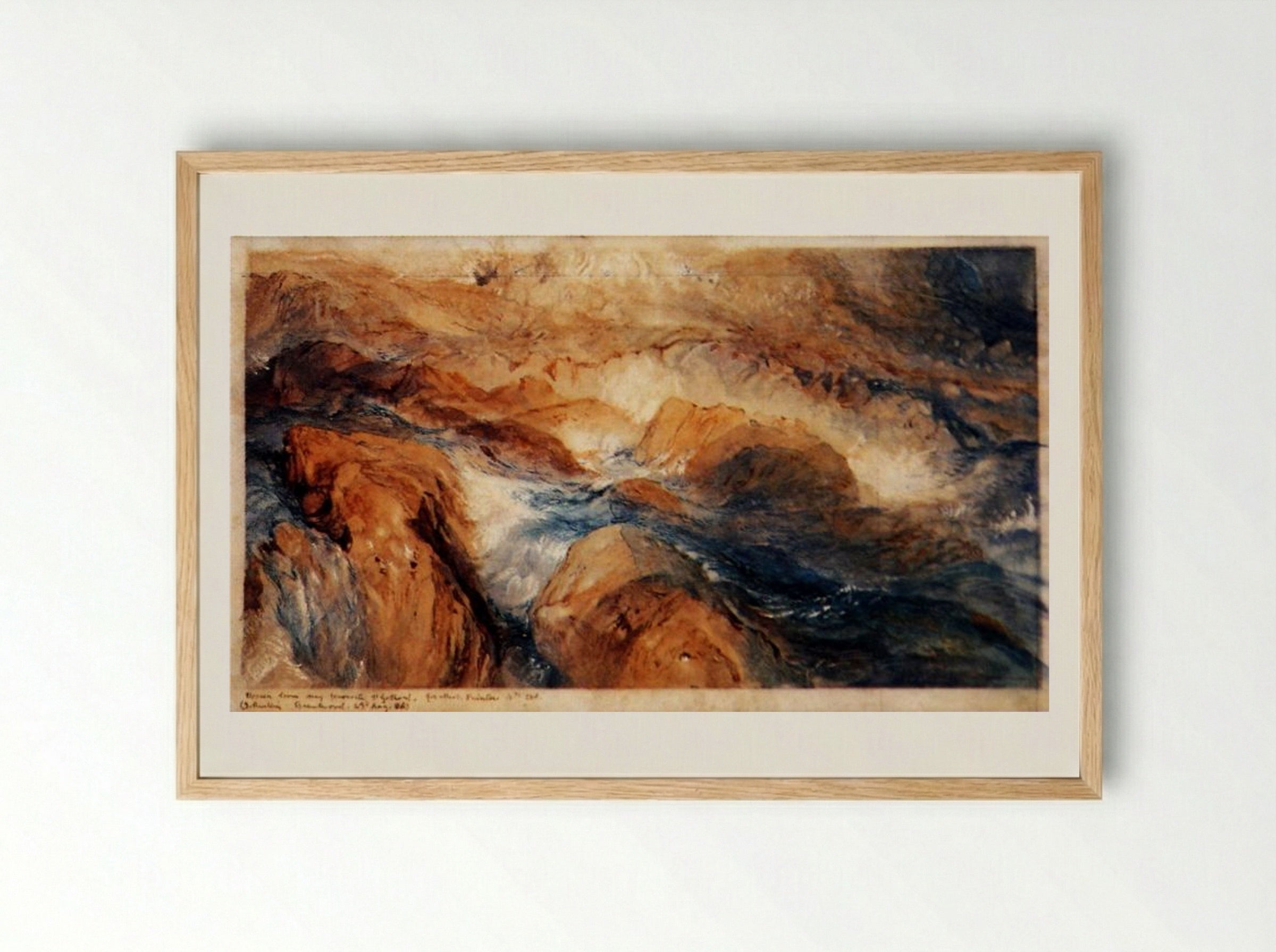 Rocks in Unrest - John Ruskin - Framed Print Wood