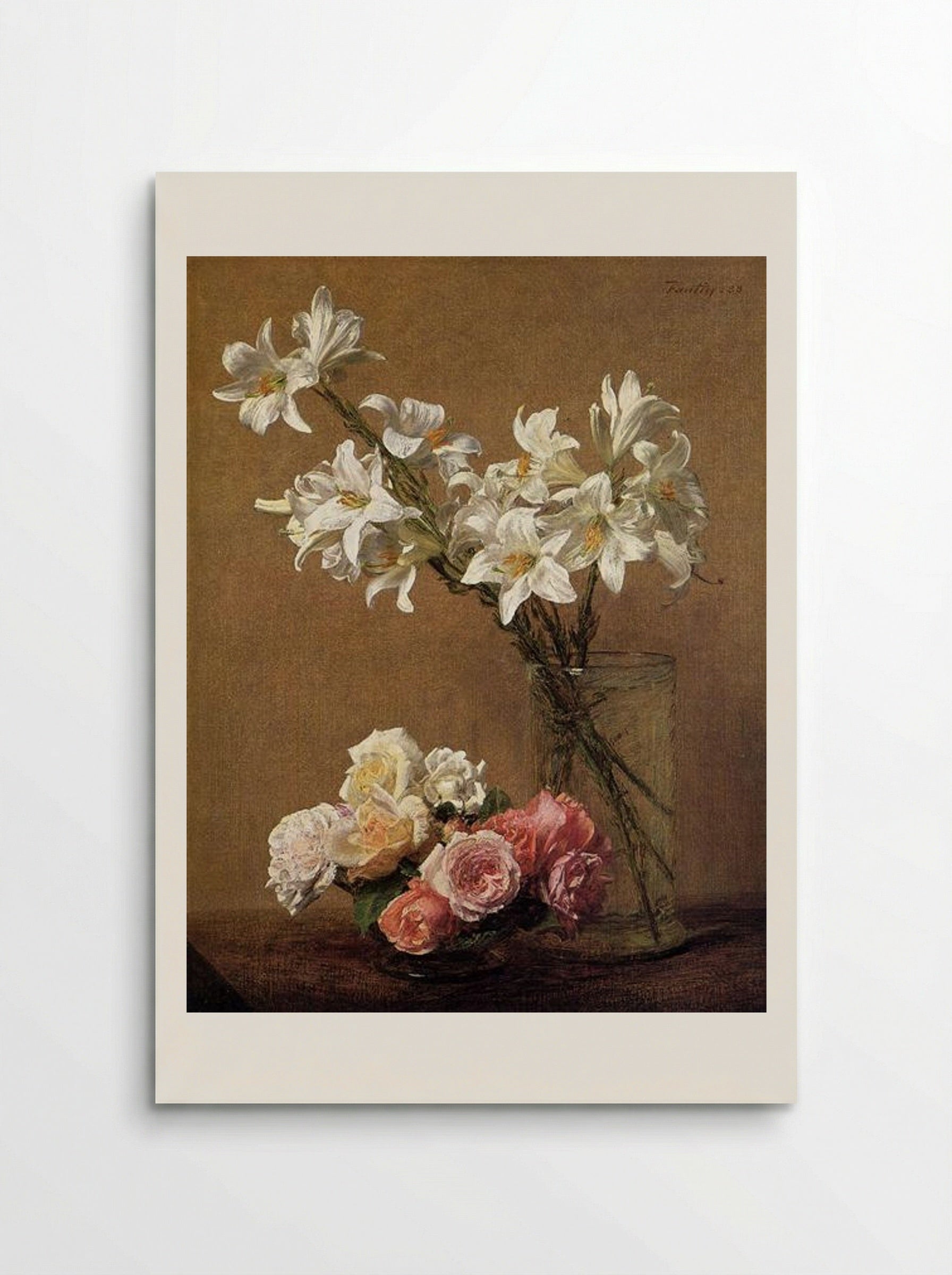 Roses and Lilies - Henri Fantin-Latour - Poster