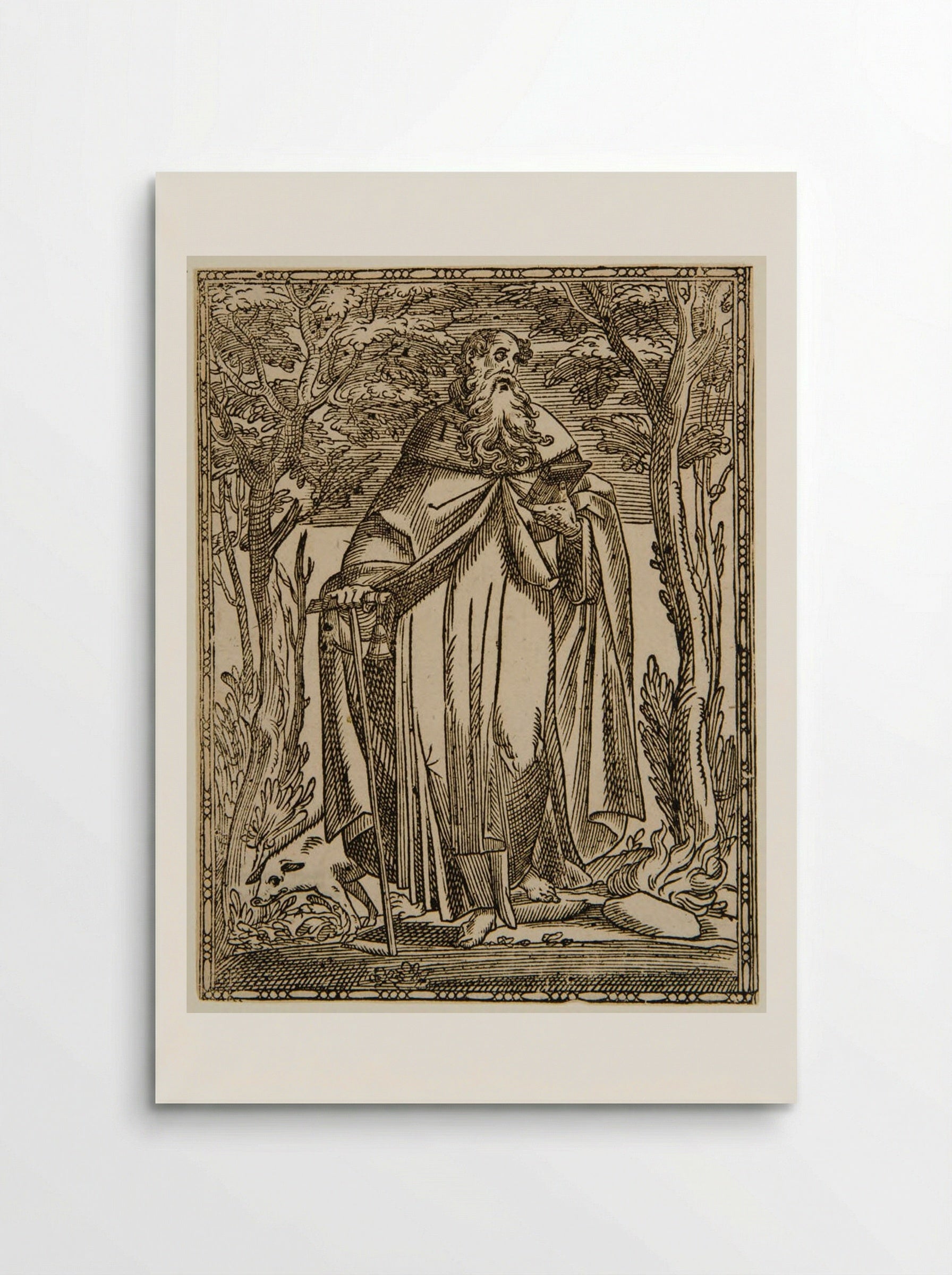 Saint Anthony Abbot - Abraham Bloemaert - Poster