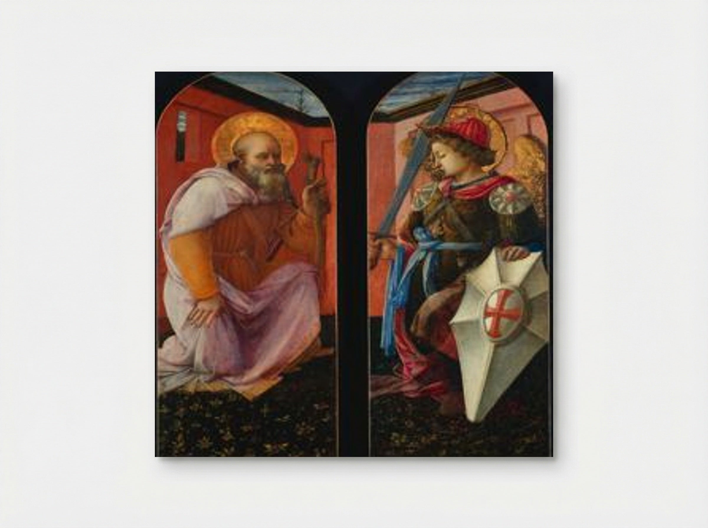 Saint Anthony and Archangel Michael - Filippo Lippi - Poster