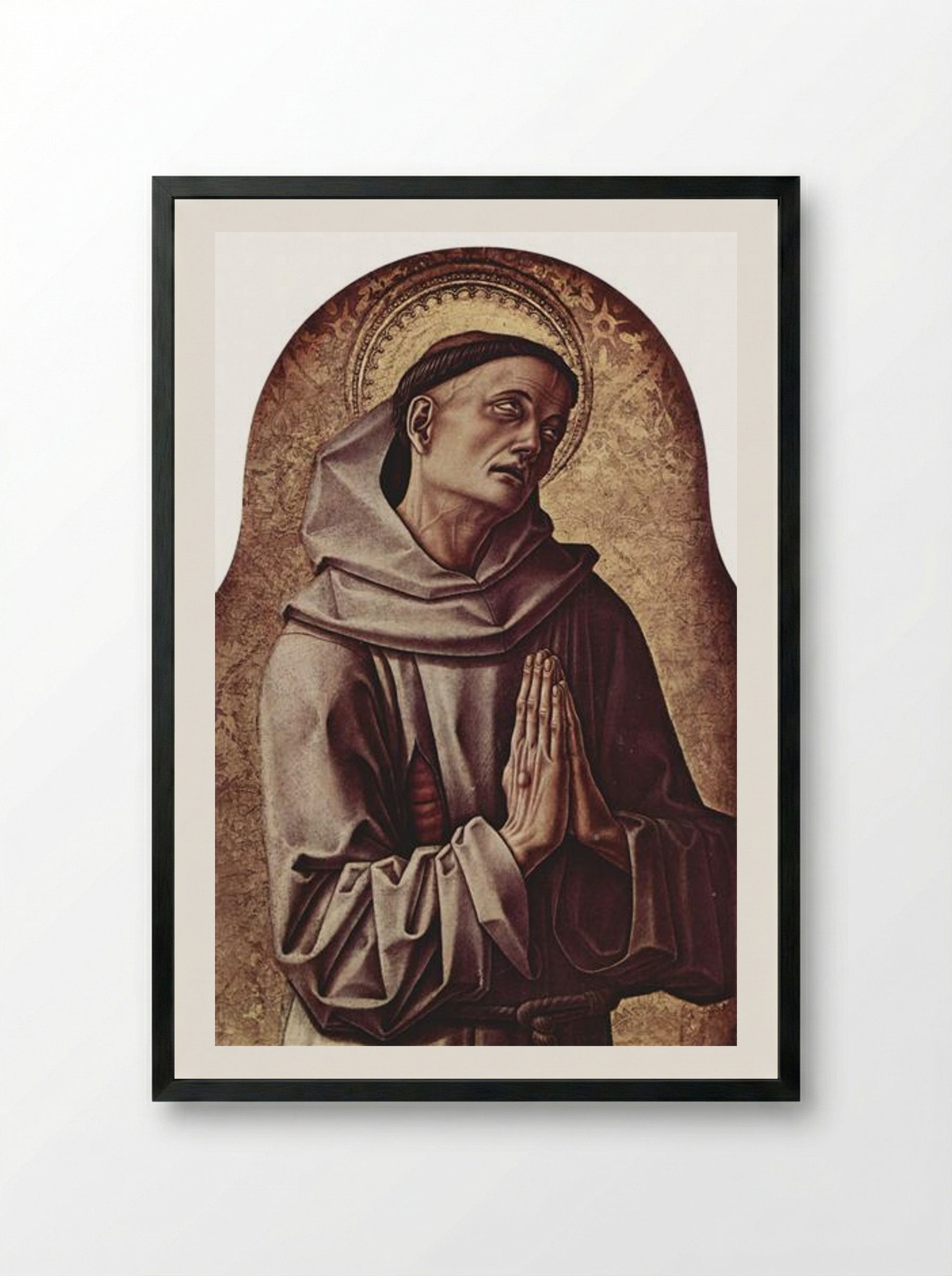 Saint Dominic - Carlo Crivelli - Framed Print Black