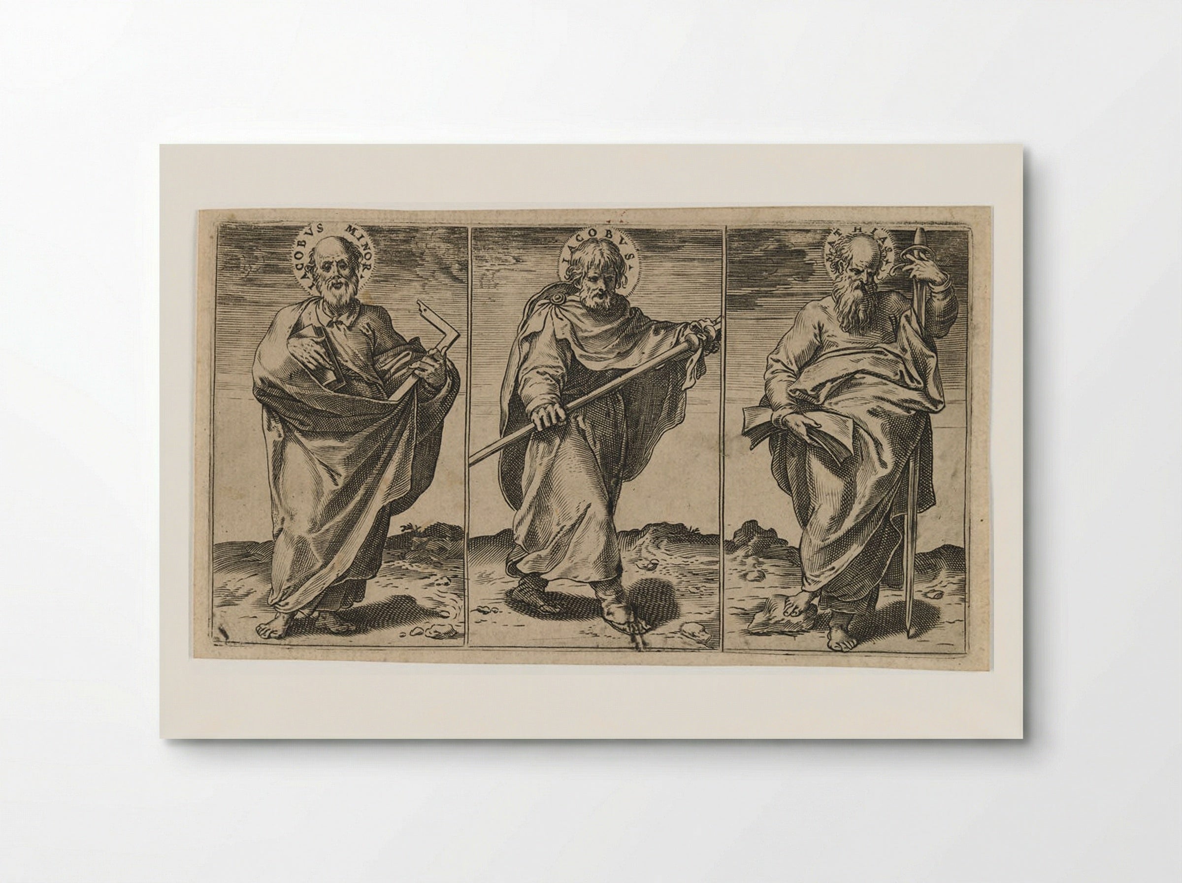 Saint James Minor, Saint James Major and Saint Matthias - Agostino Carracci - Poster