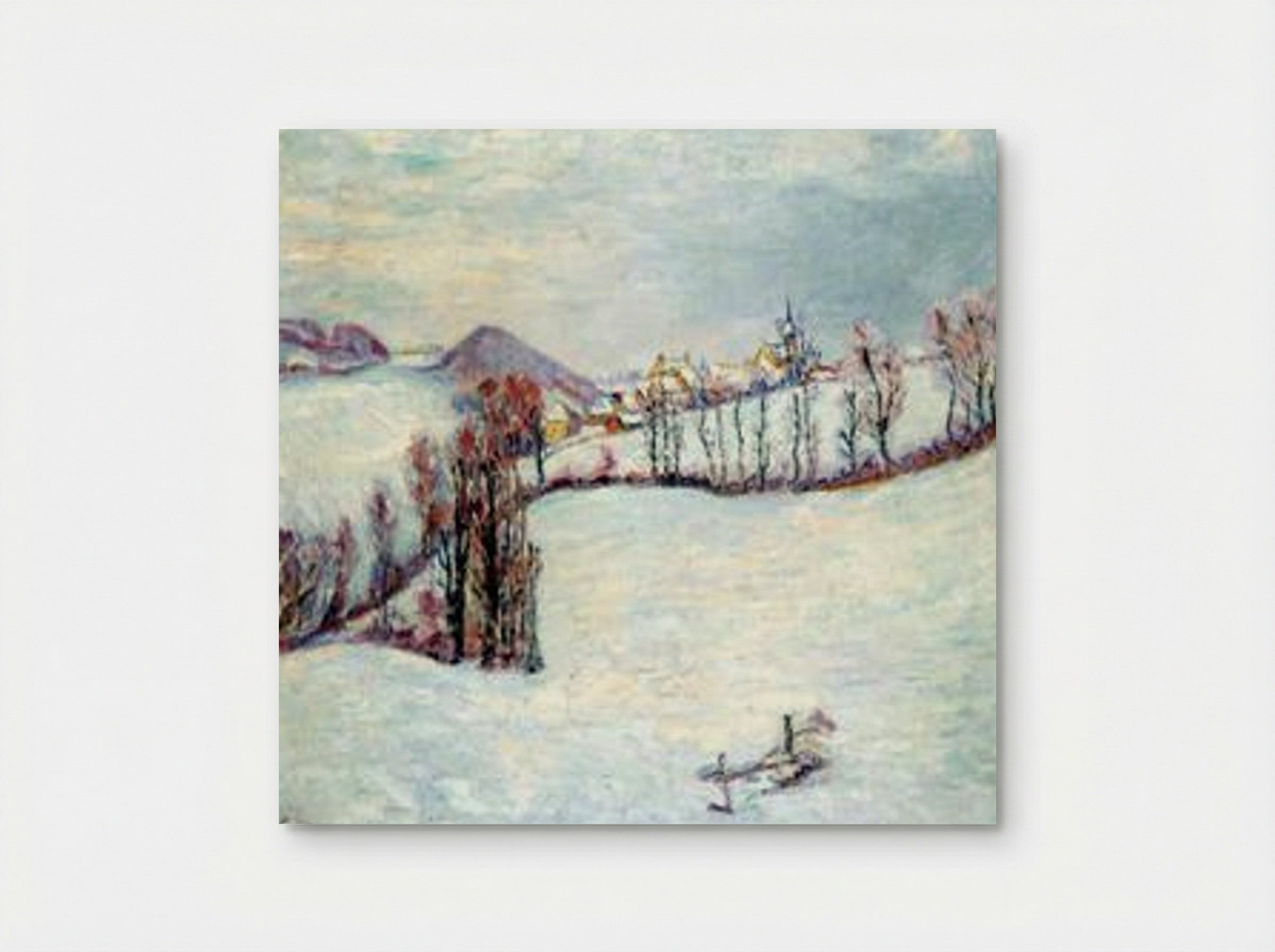 Saint-Sauves under the Snow - Armand Guillaumin - Poster