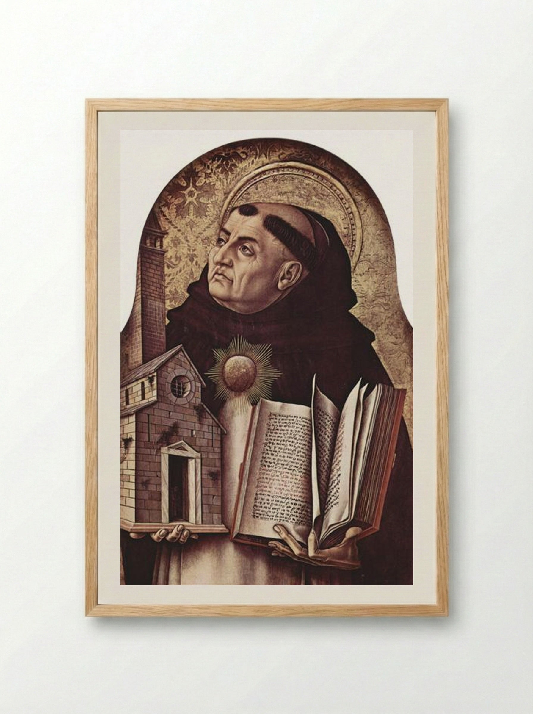 Saint Thomas Aquinas - Carlo Crivelli - Framed Print Wood