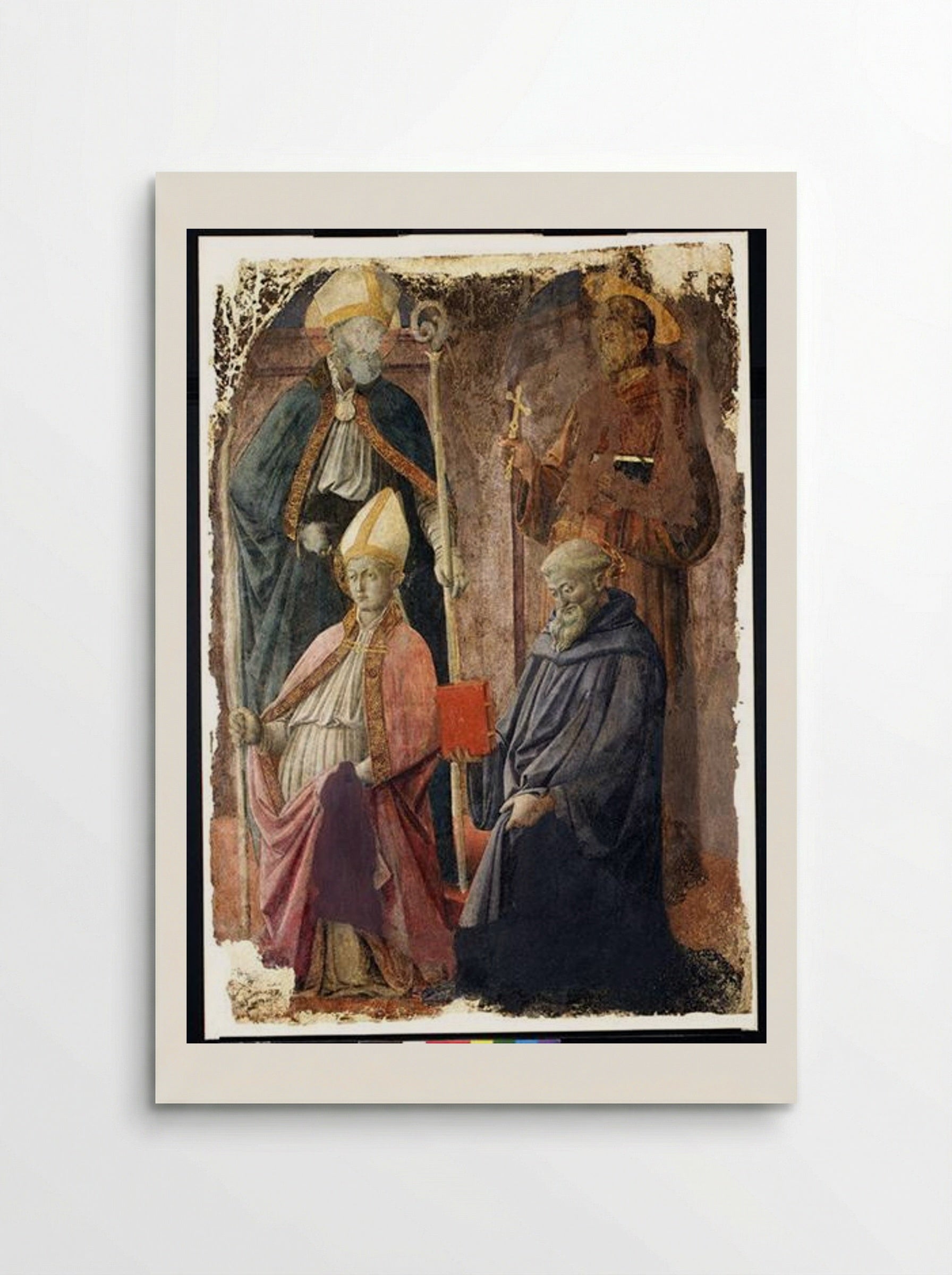 Saints Augustin and Francis, a Bishop Saint, and Saint Benedict - Filippo Lippi - Poster