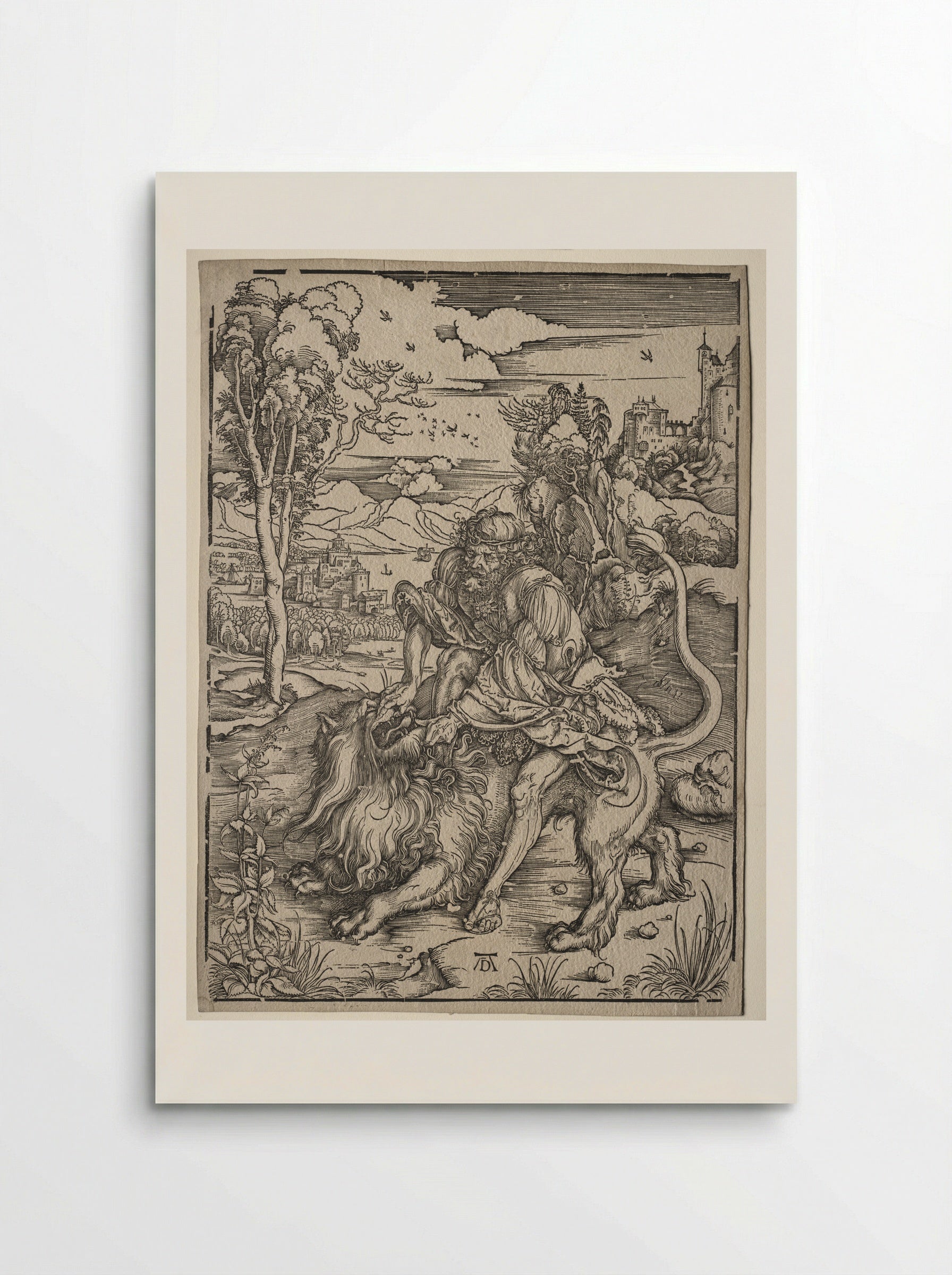 Samson and the Lion - Albrecht Dürer - Poster