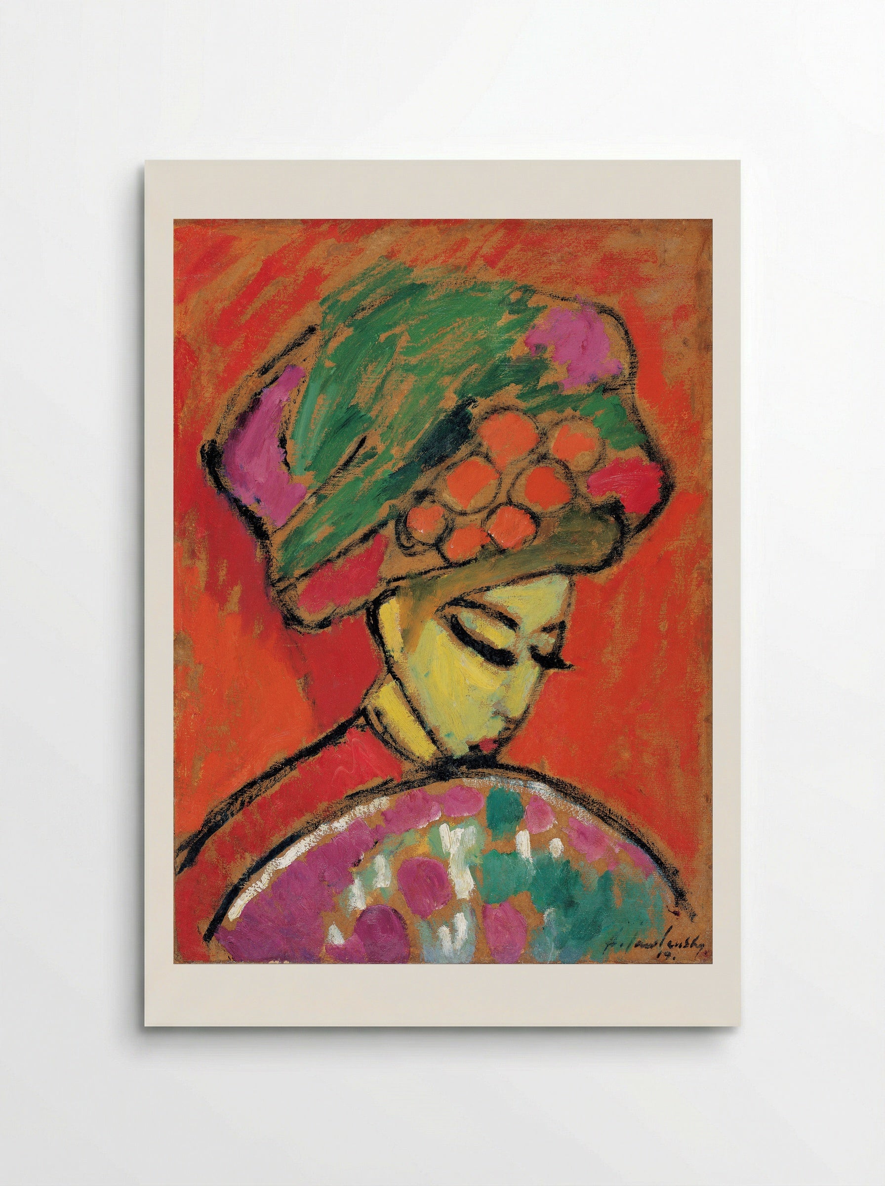Schokko with Red Hat - Alexej von Jawlensky - Poster