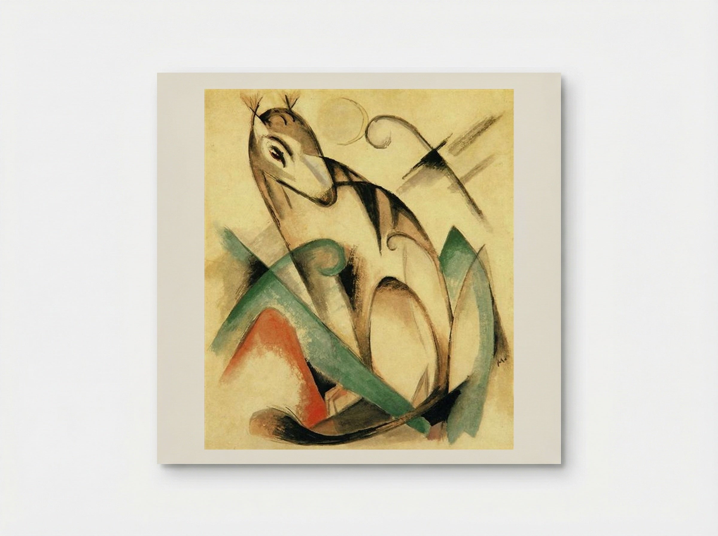 Seated Mythical Animal - Franz Marc - Poster