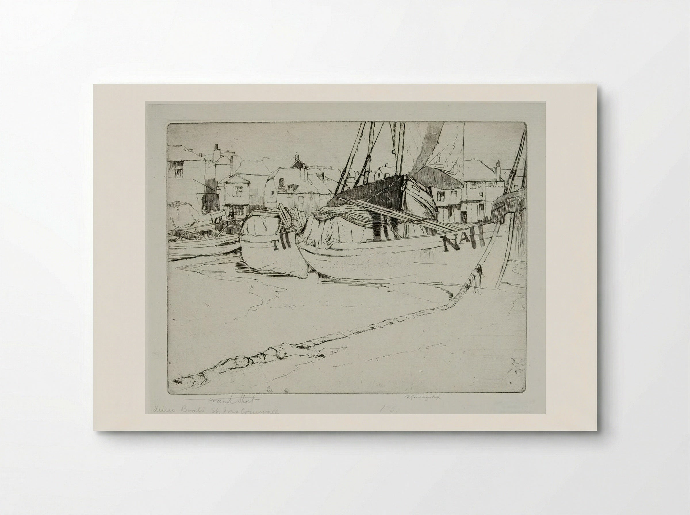 Seine Boats, St. Ives, Cornwall - Frank Short - Poster