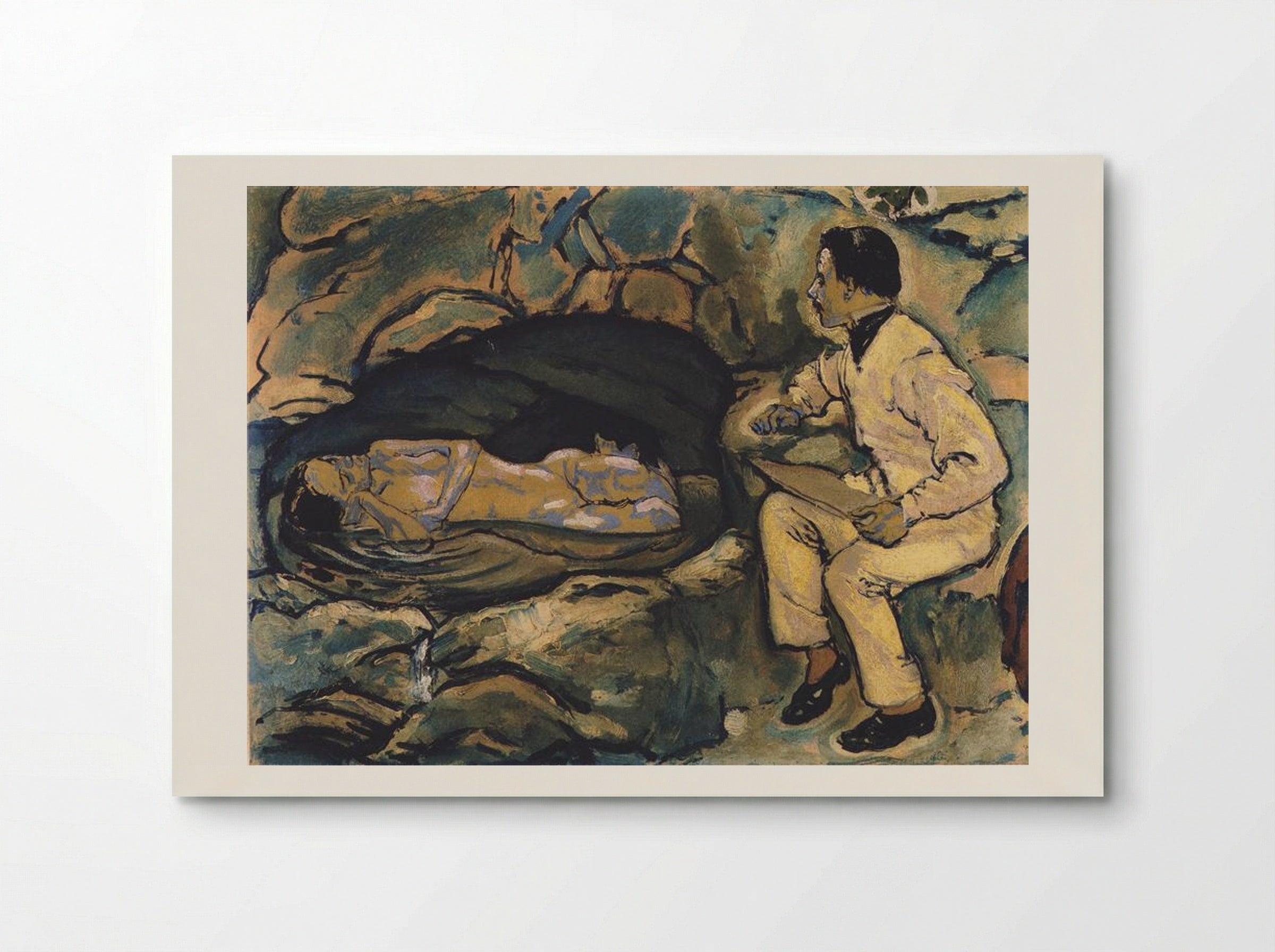 Self-Portrait with Mermaid - Koloman Moser - Poster