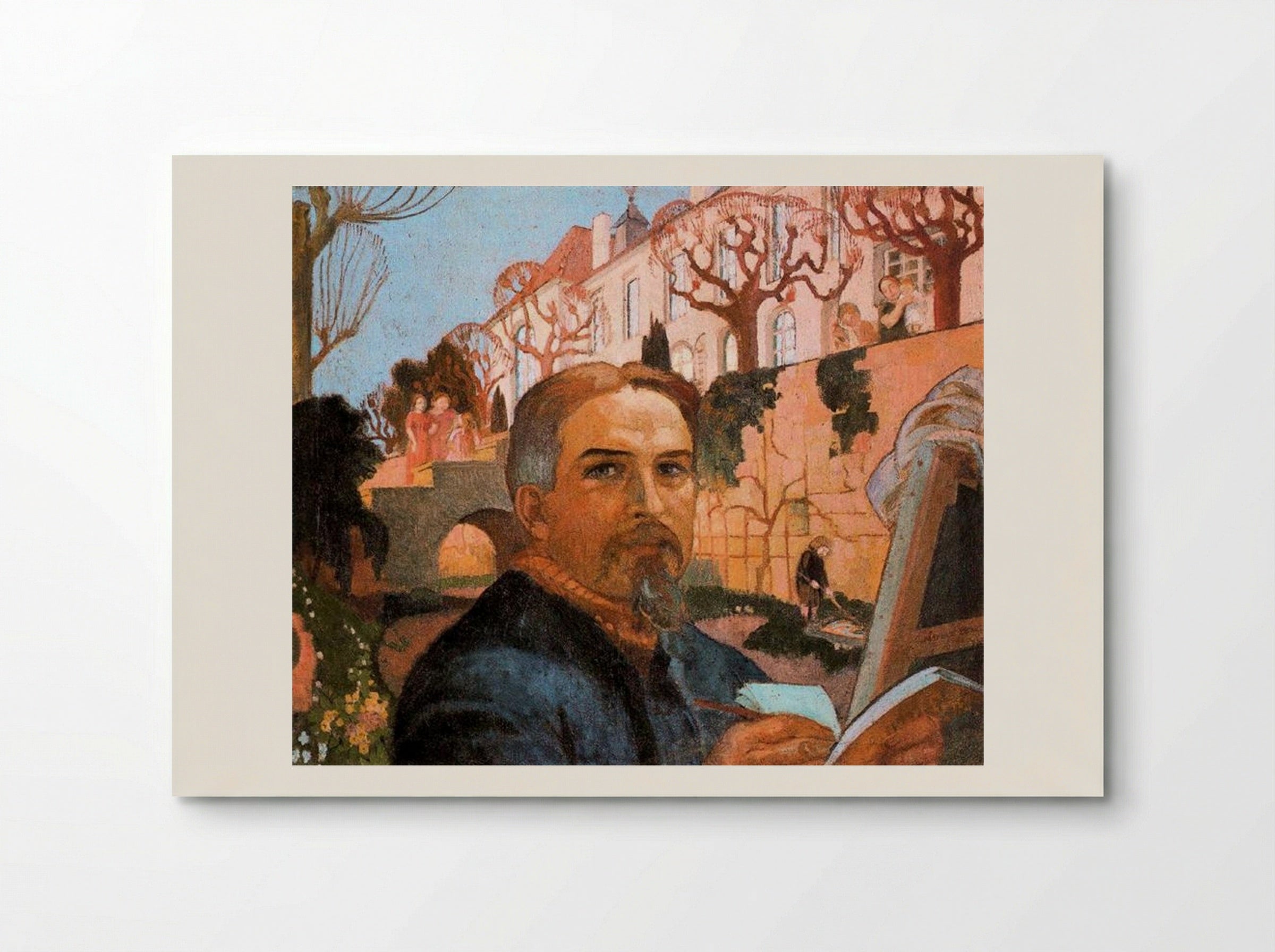 Self-Portrait with his Family in Front of Their House - Maurice Denis - Poster