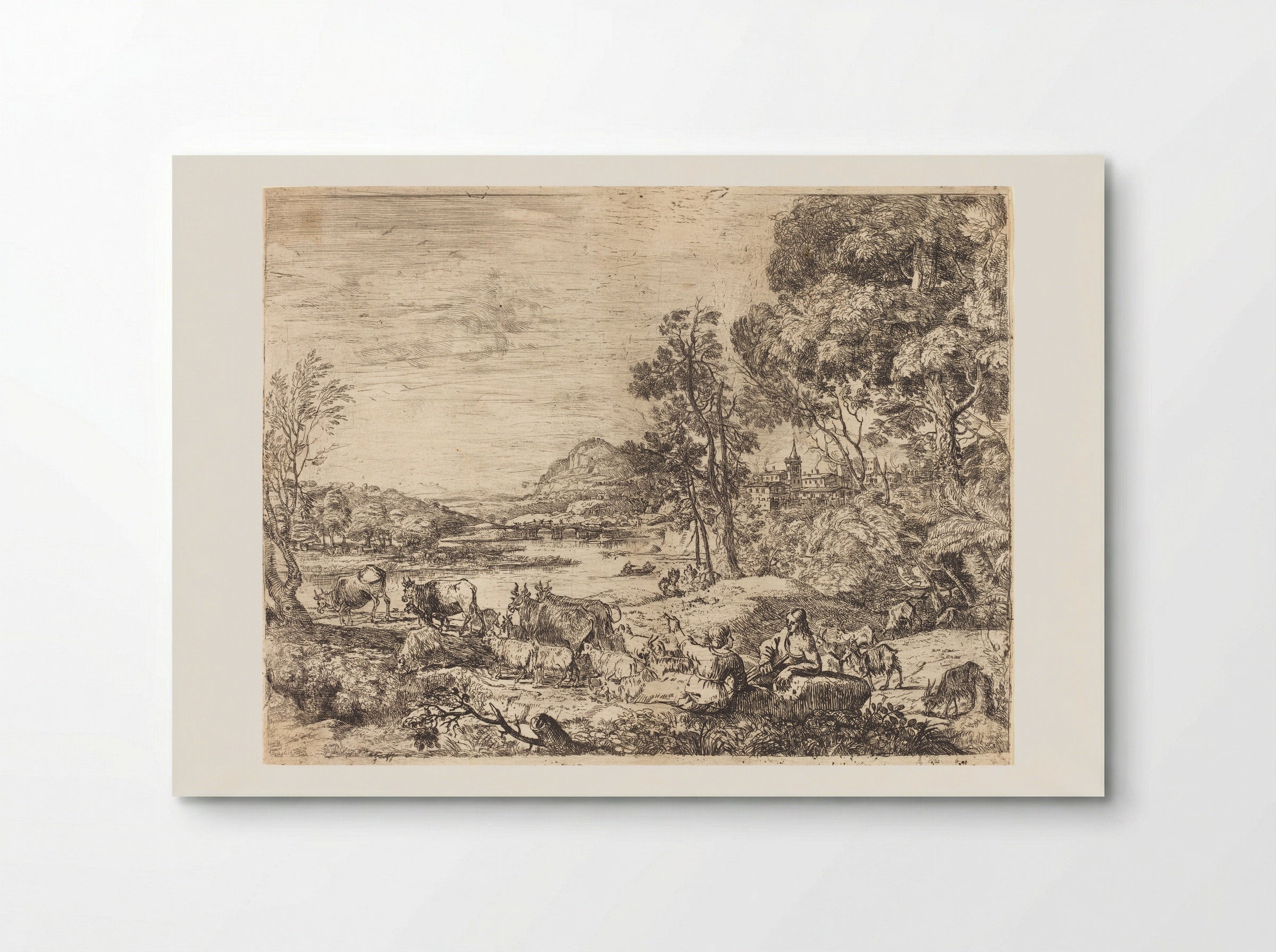 Shepherd and Shepherdess - Claude Lorrain - Poster