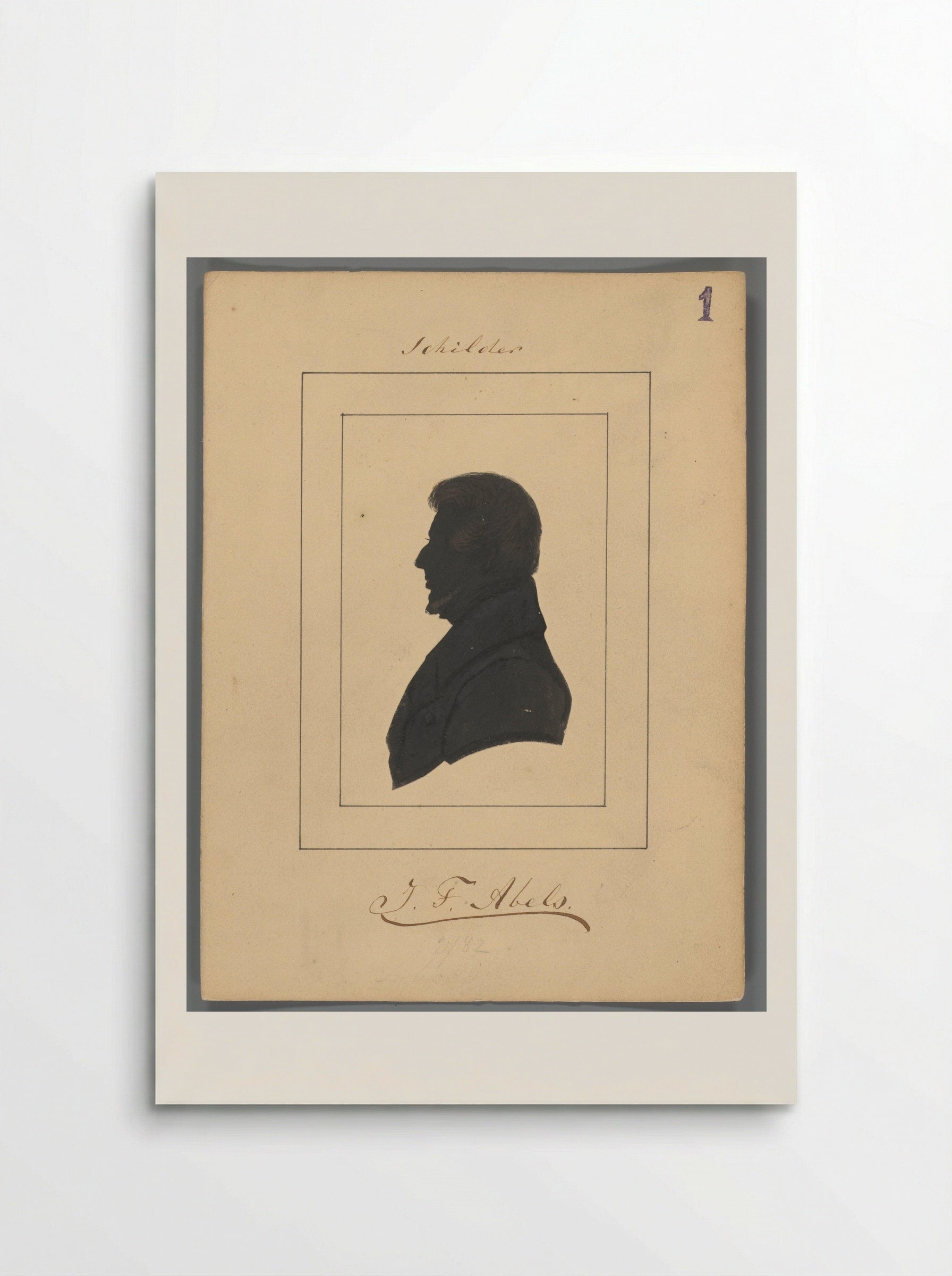 Silhouetportret van Jacobus Theodorus Abels - Elisabeth Alida Haanen - Poster