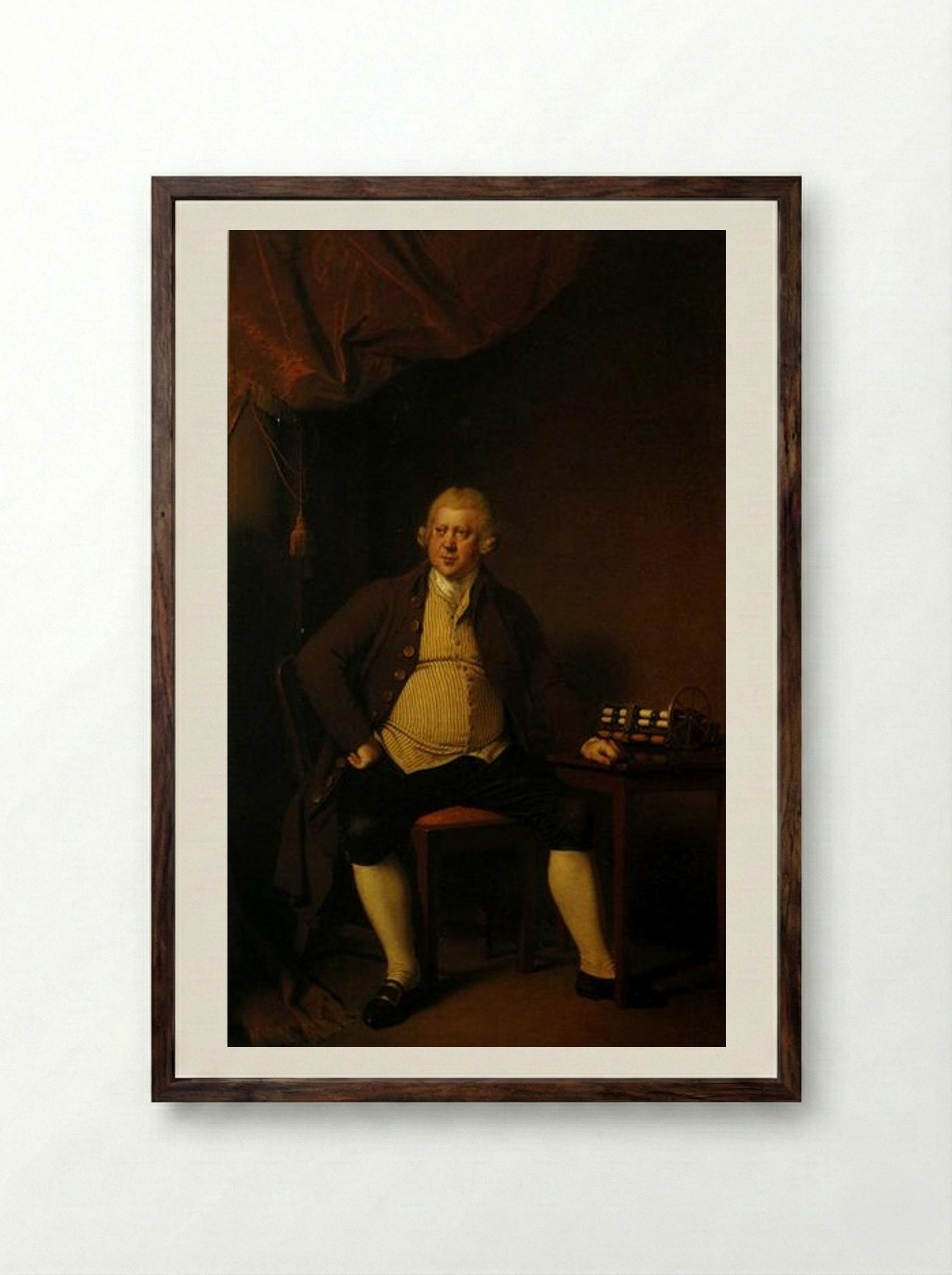 Sir Richard Arkwright - Joseph Wright - Framed Print Dark Wood