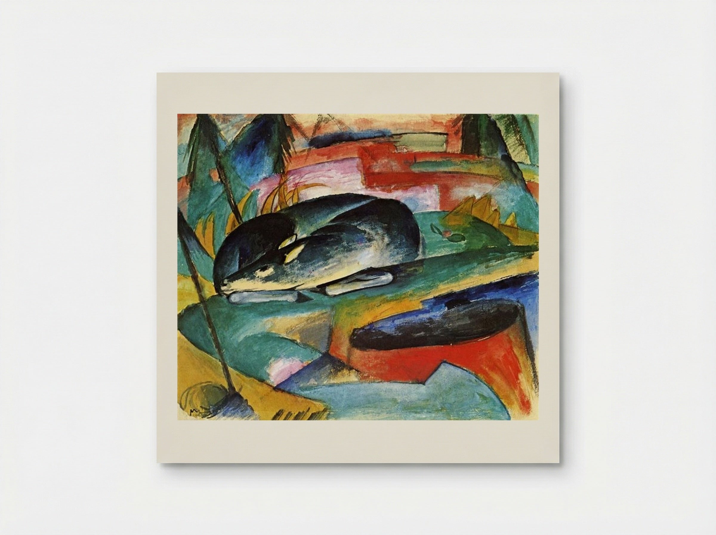 Sleeping Deer - Franz Marc - Poster