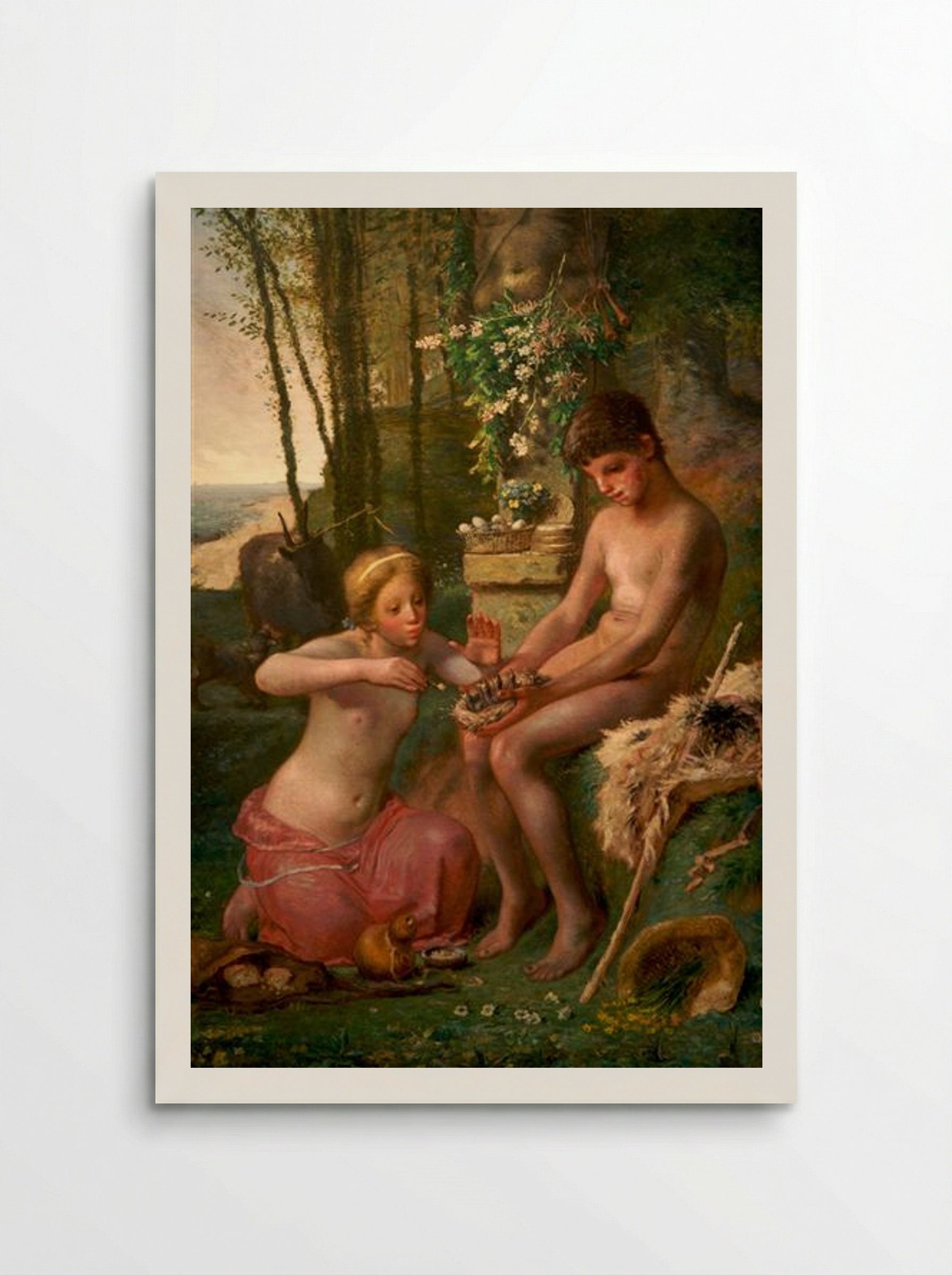 Spring (Daphnis and Chloë) - Jean-François Millet - Poster