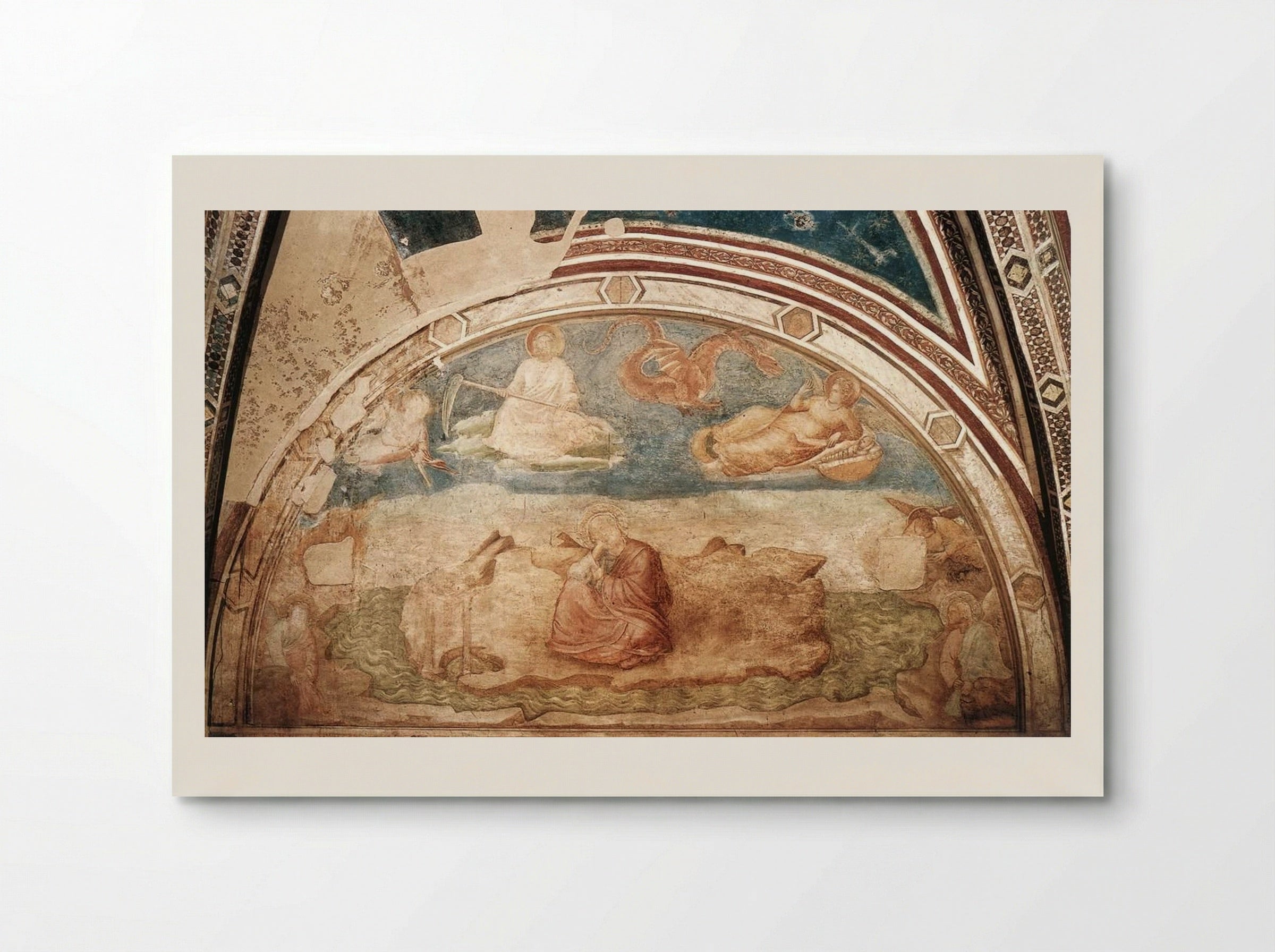 St John on Patmos - Giotto di Bondone - Poster