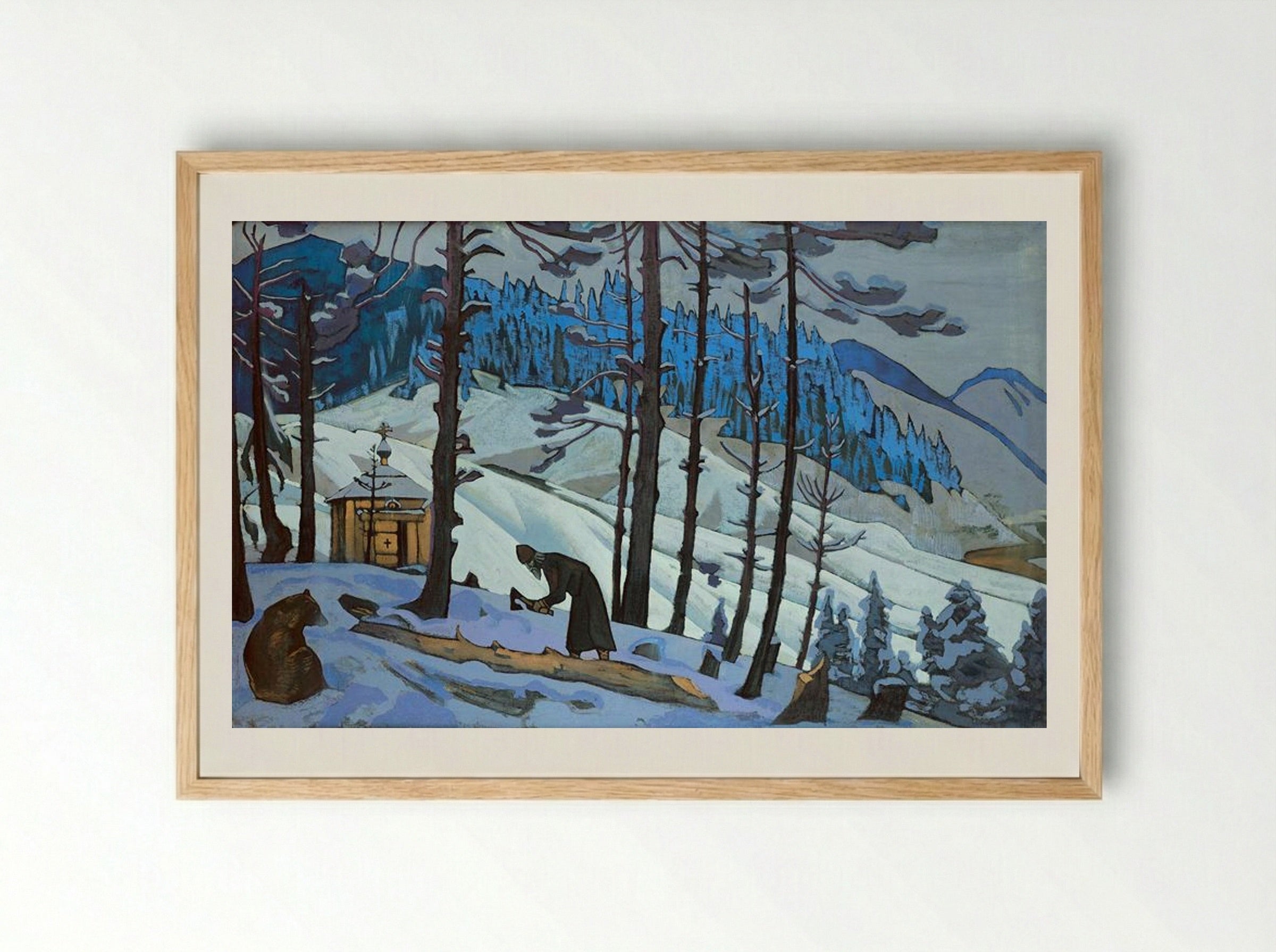 St. Sergius the Buildert - Nicholas Roerich - Framed Print Wood