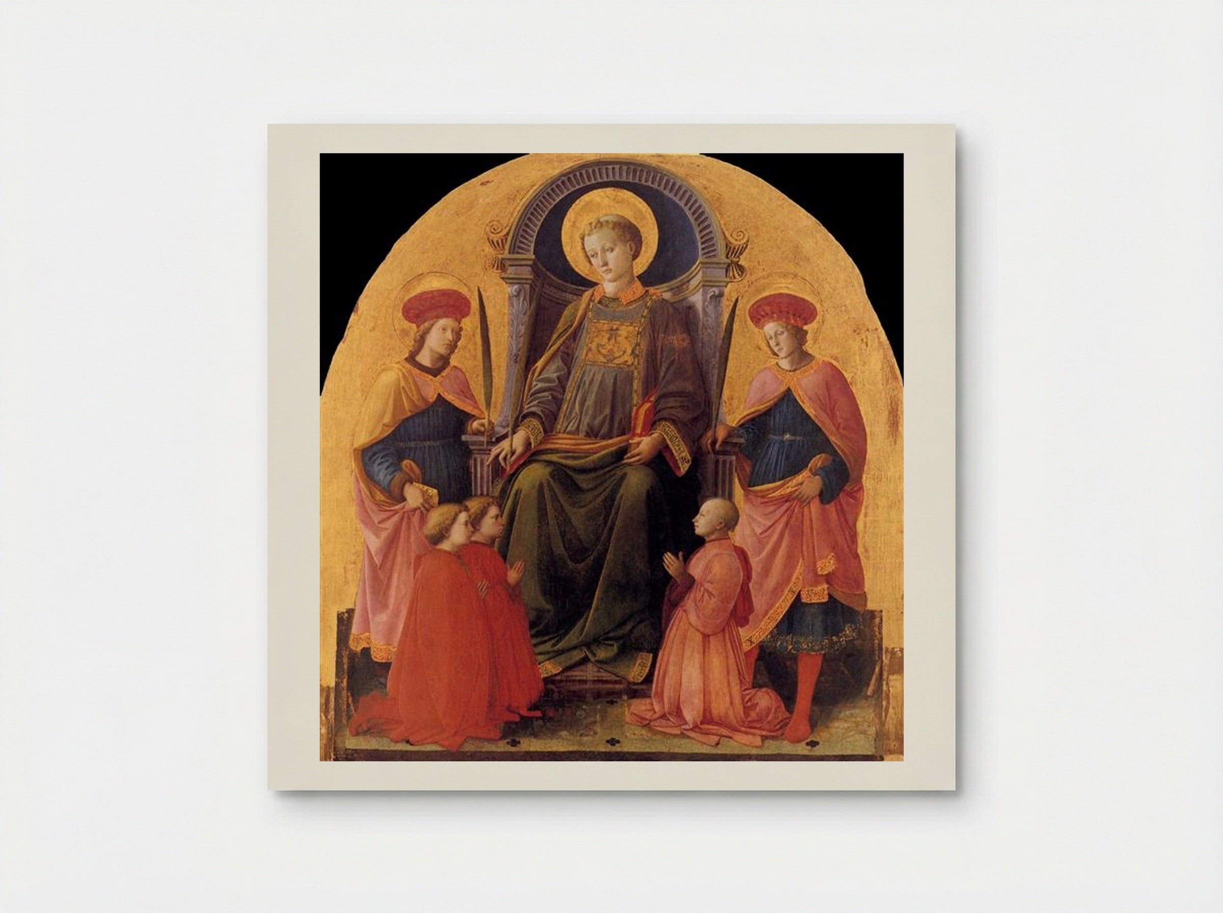 St. Lawrence Enthroned with Saints and Donors - Filippo Lippi - Poster