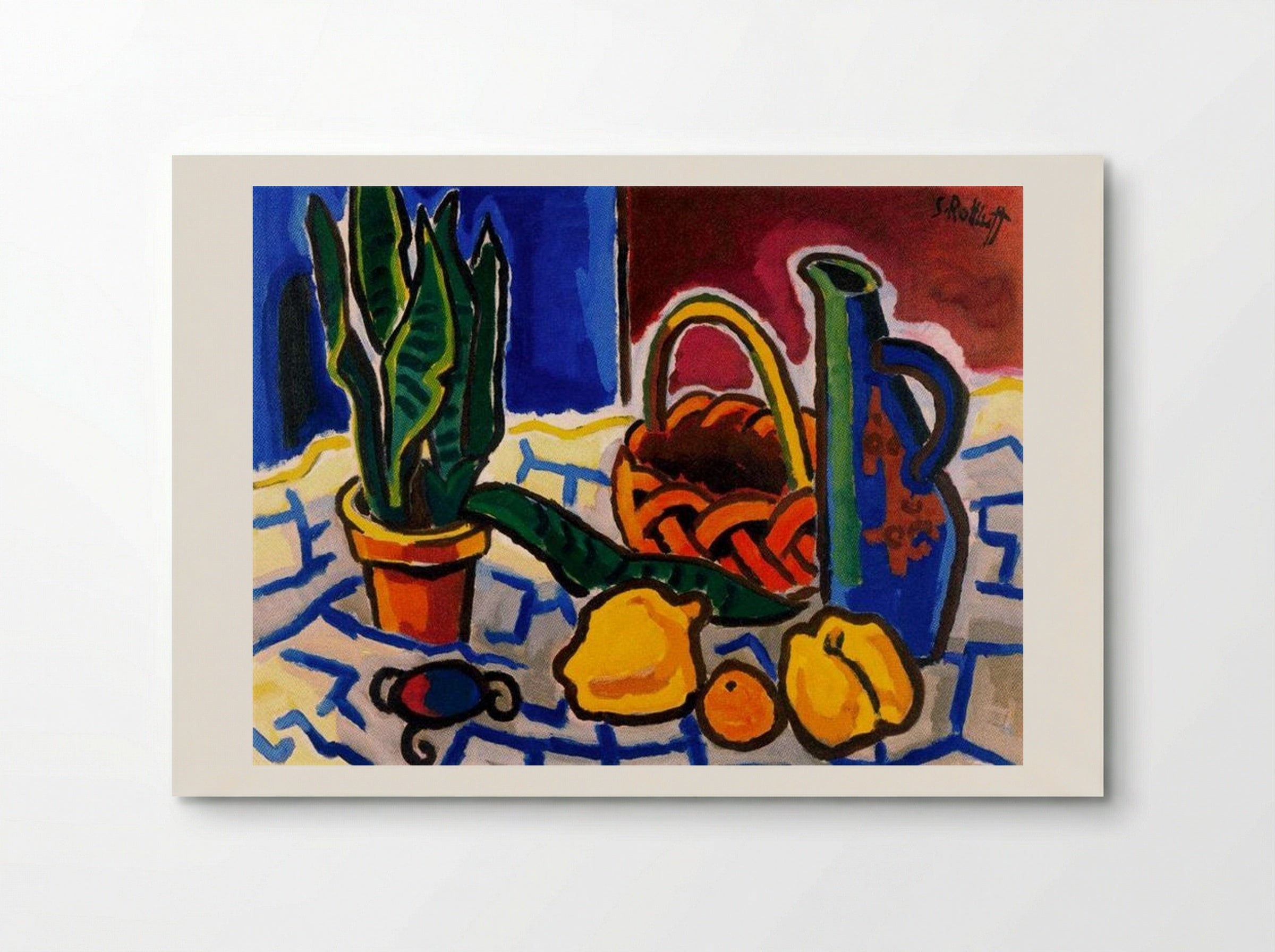 Still Life (Sanseveria and Jar) - Karl Schmidt-Rottluff - Poster
