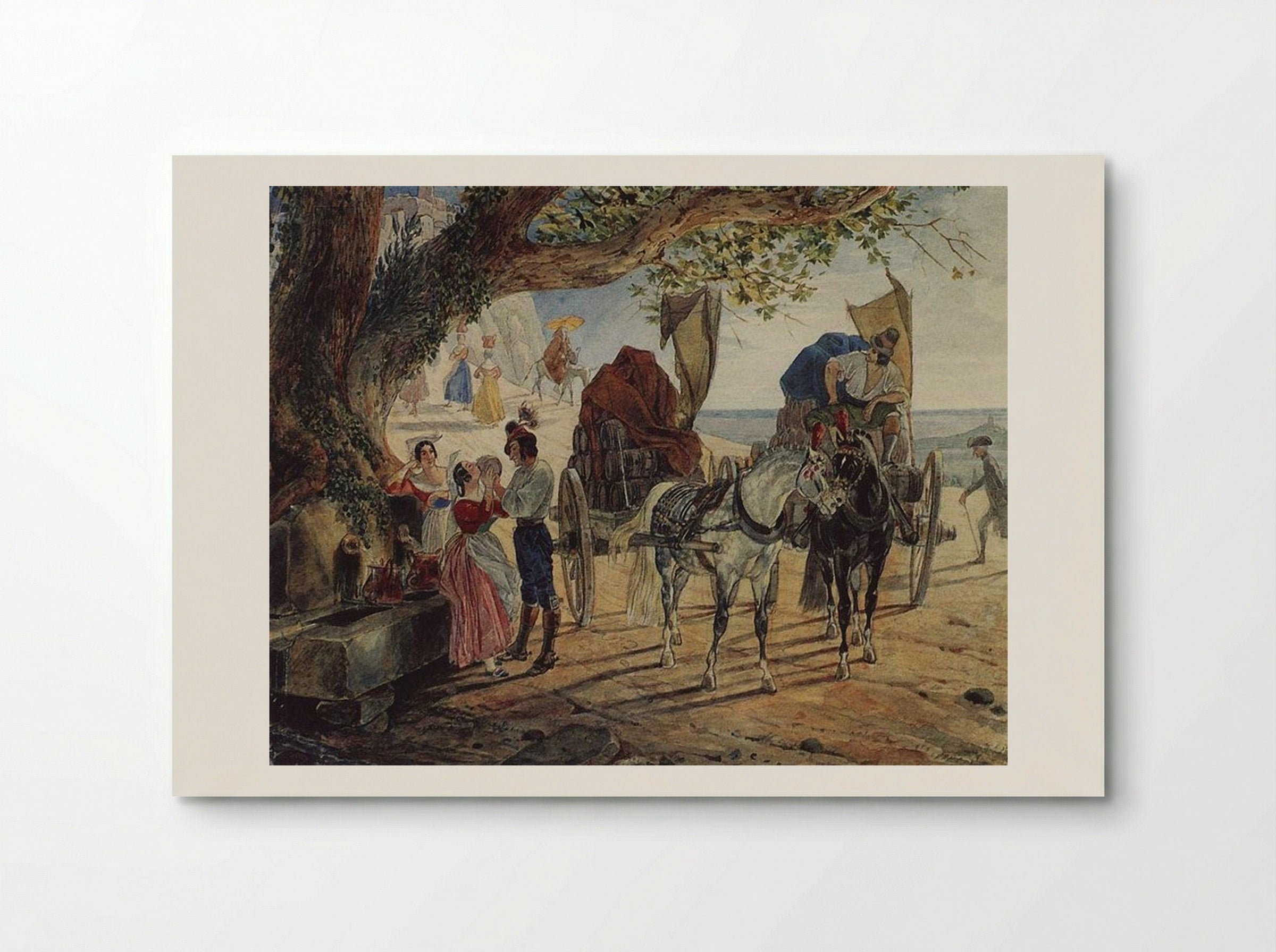 Stroll at Albano - Karl Bryullov - Poster
