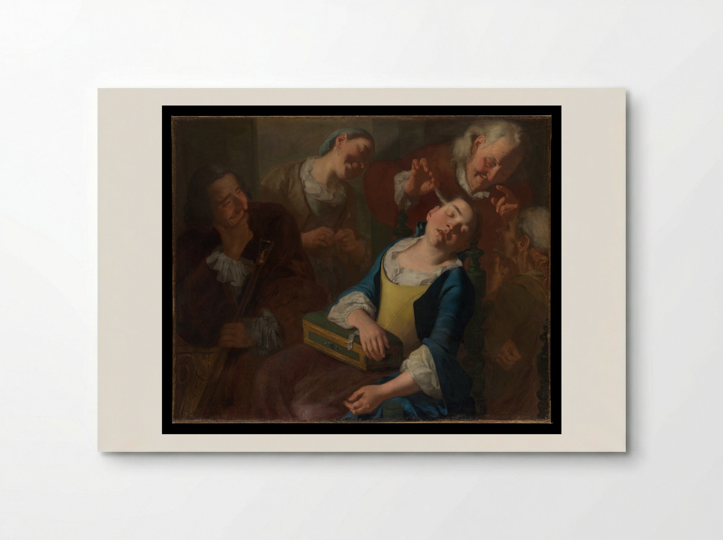 Teasing a Sleeping Girl - Gaspare Traversi - Poster