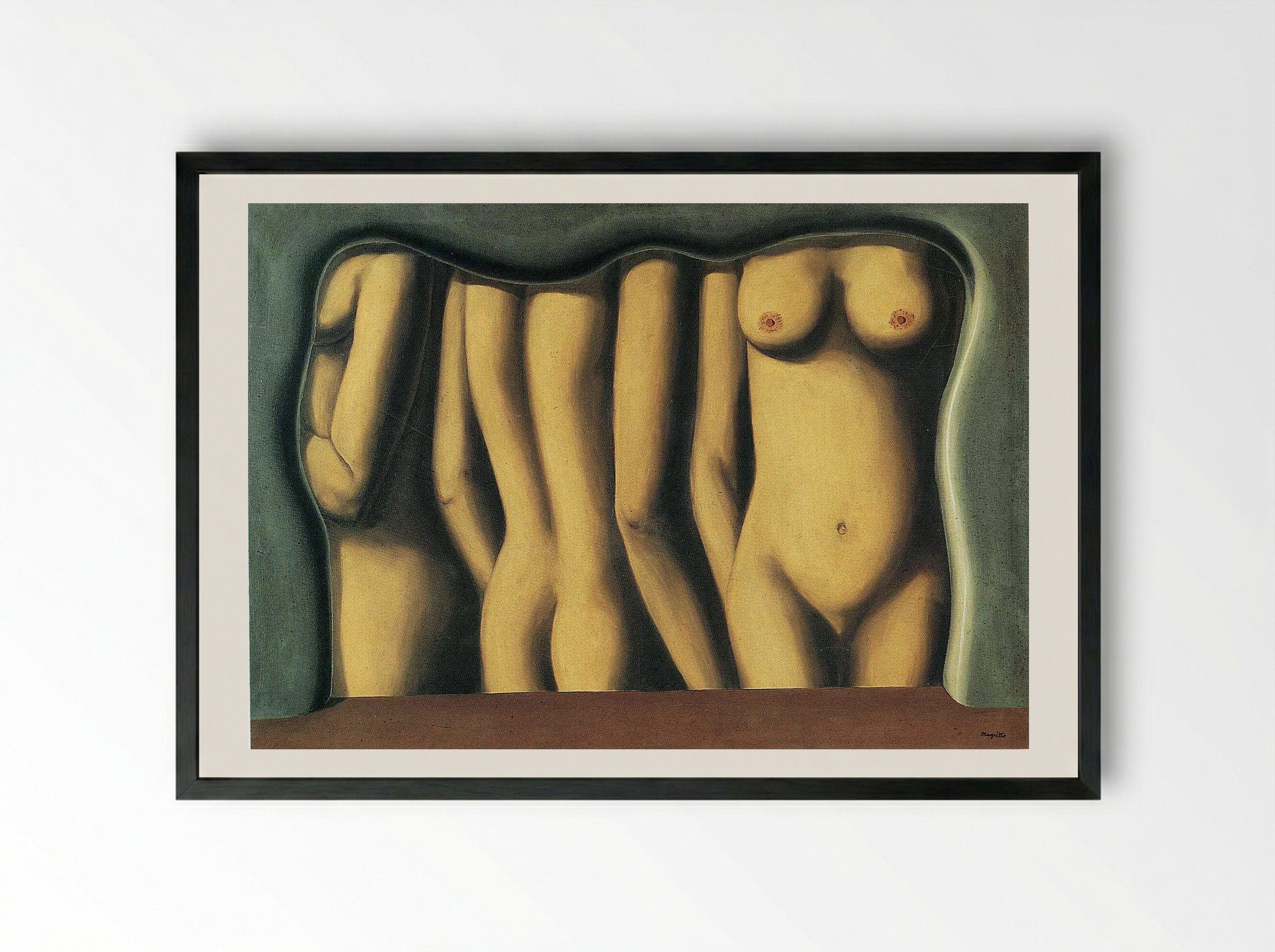 The Adulation of Space - René Magritte - Framed Print Black