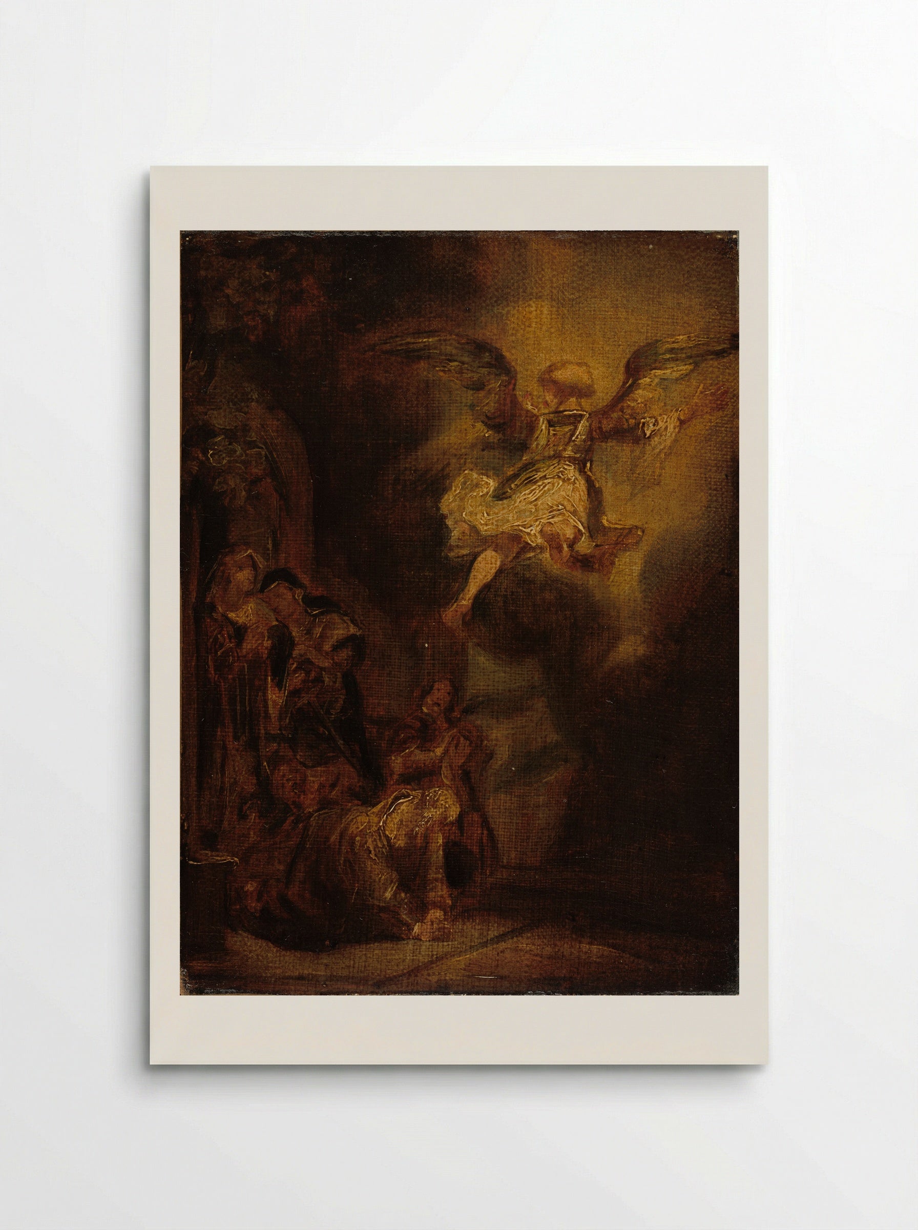 The Angel Leaving Tobias and His Family, after Rembrandt - Richard Parkes Bonington - Poster
