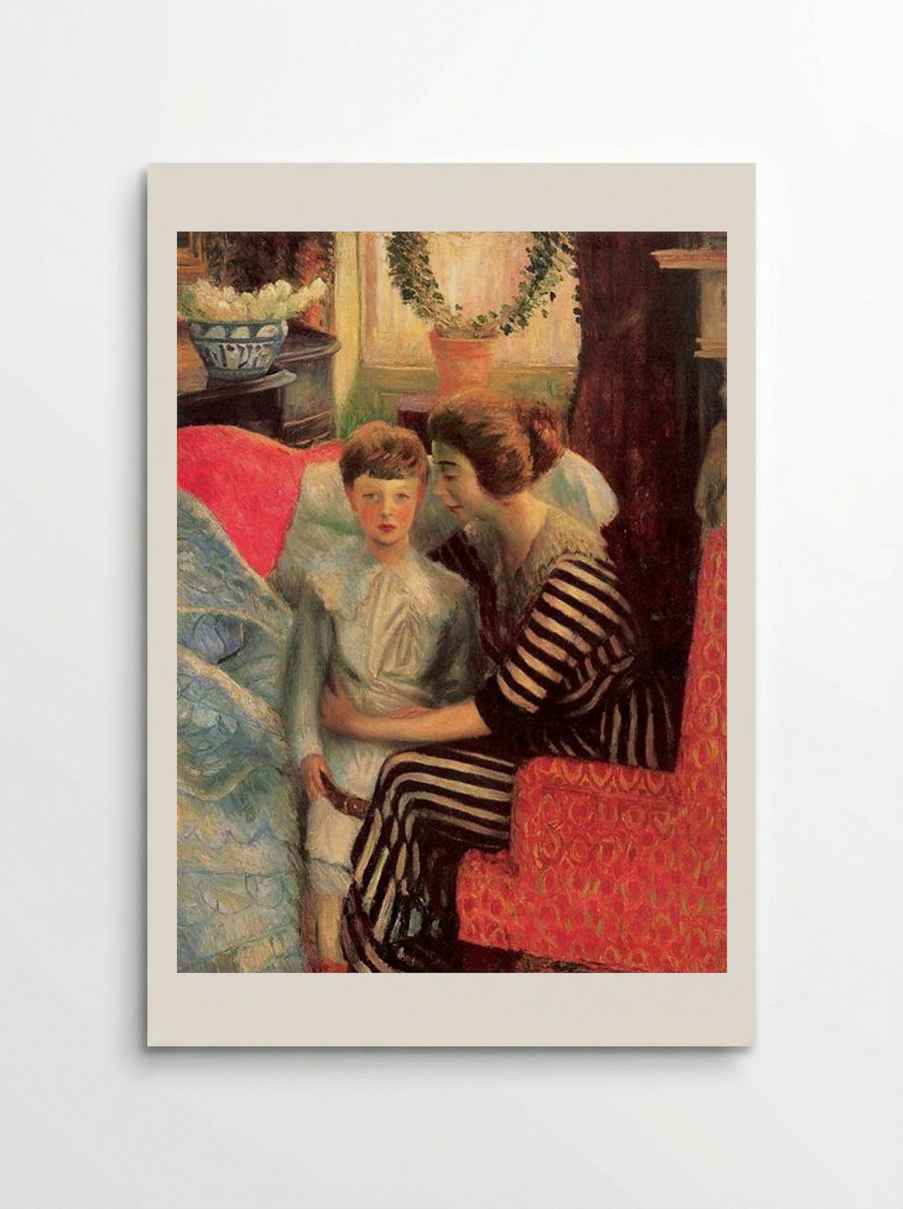 The Artist's Wife and Son - William James Glackens - Poster