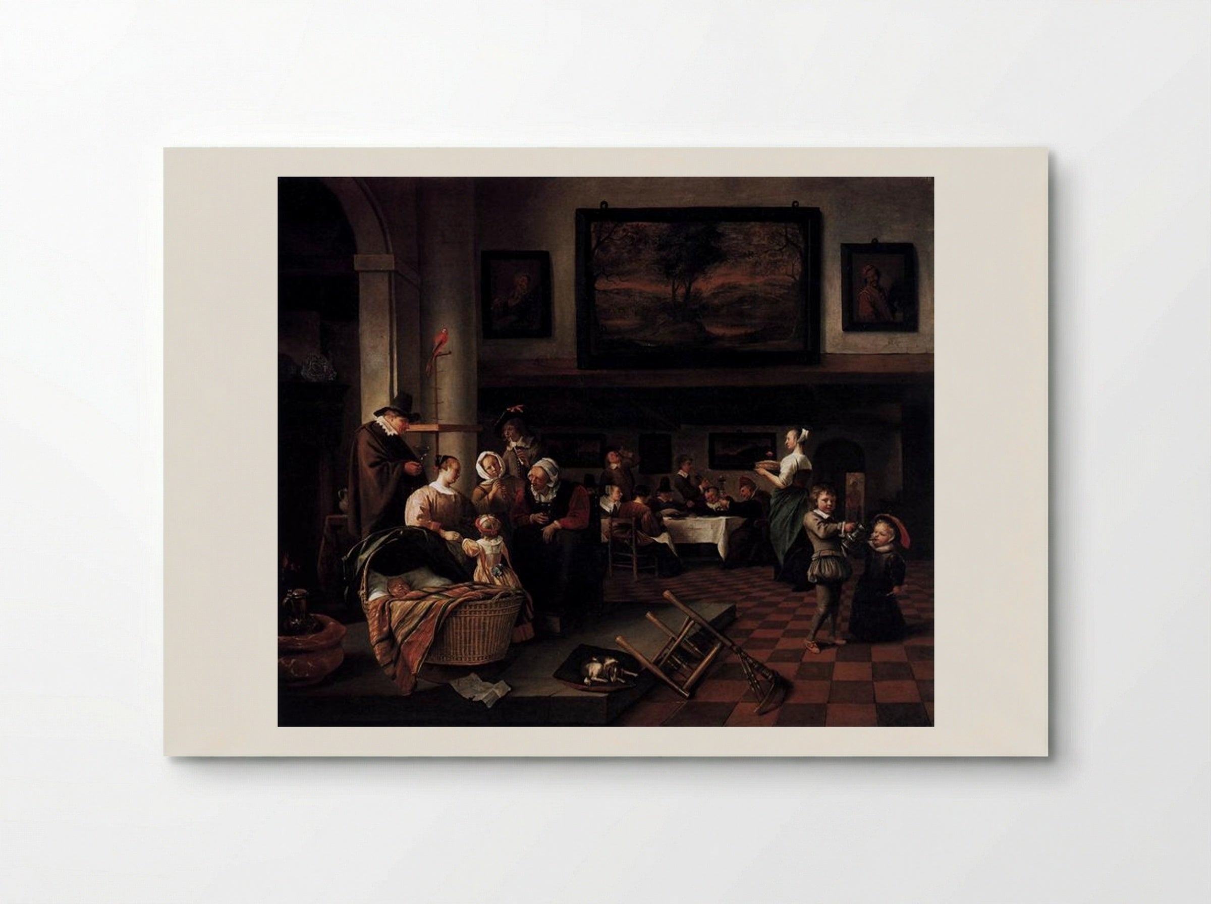 The Baptism Feast - Jan Steen - Poster