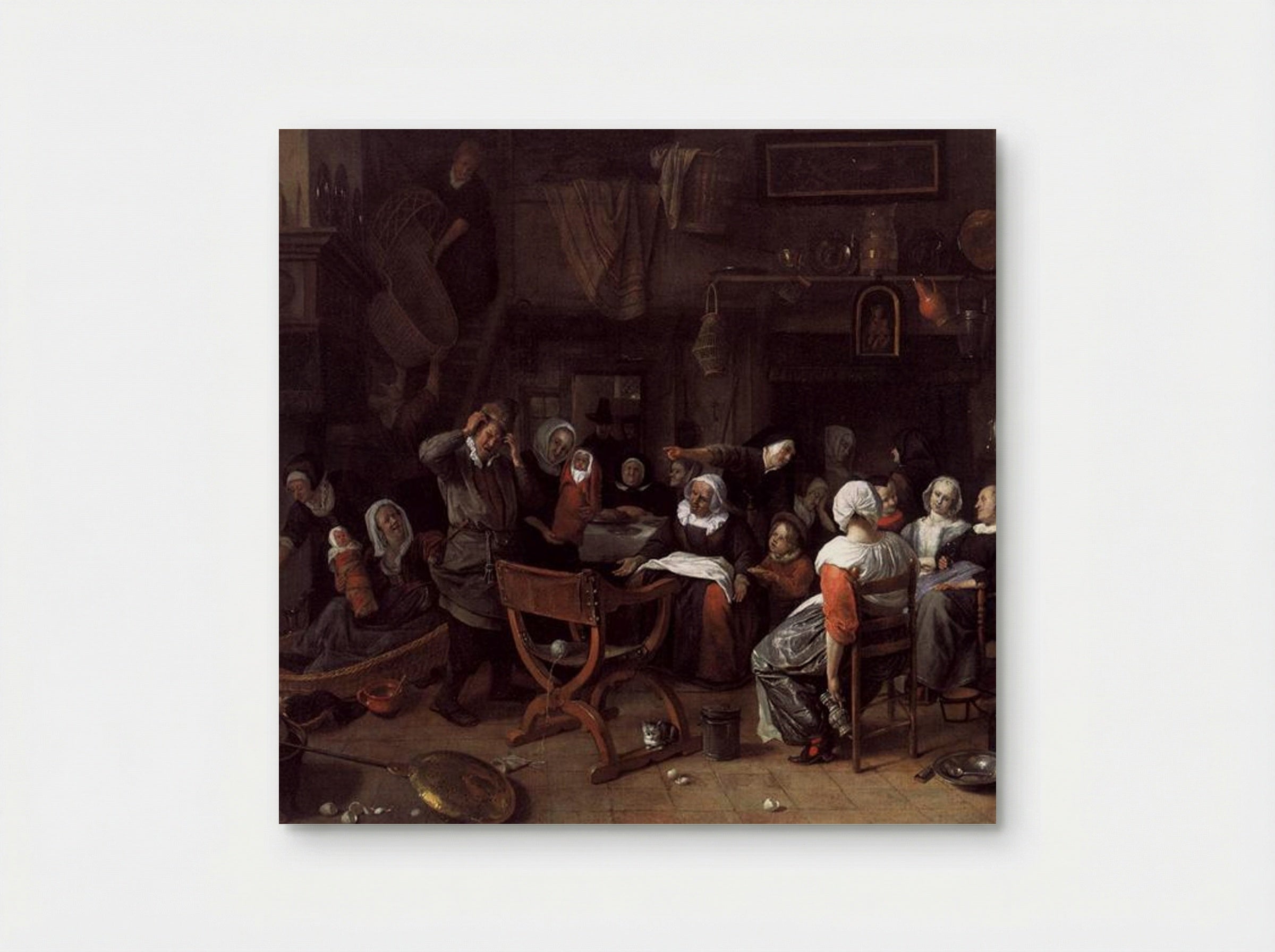 The Birth of Twins - Jan Steen - Poster