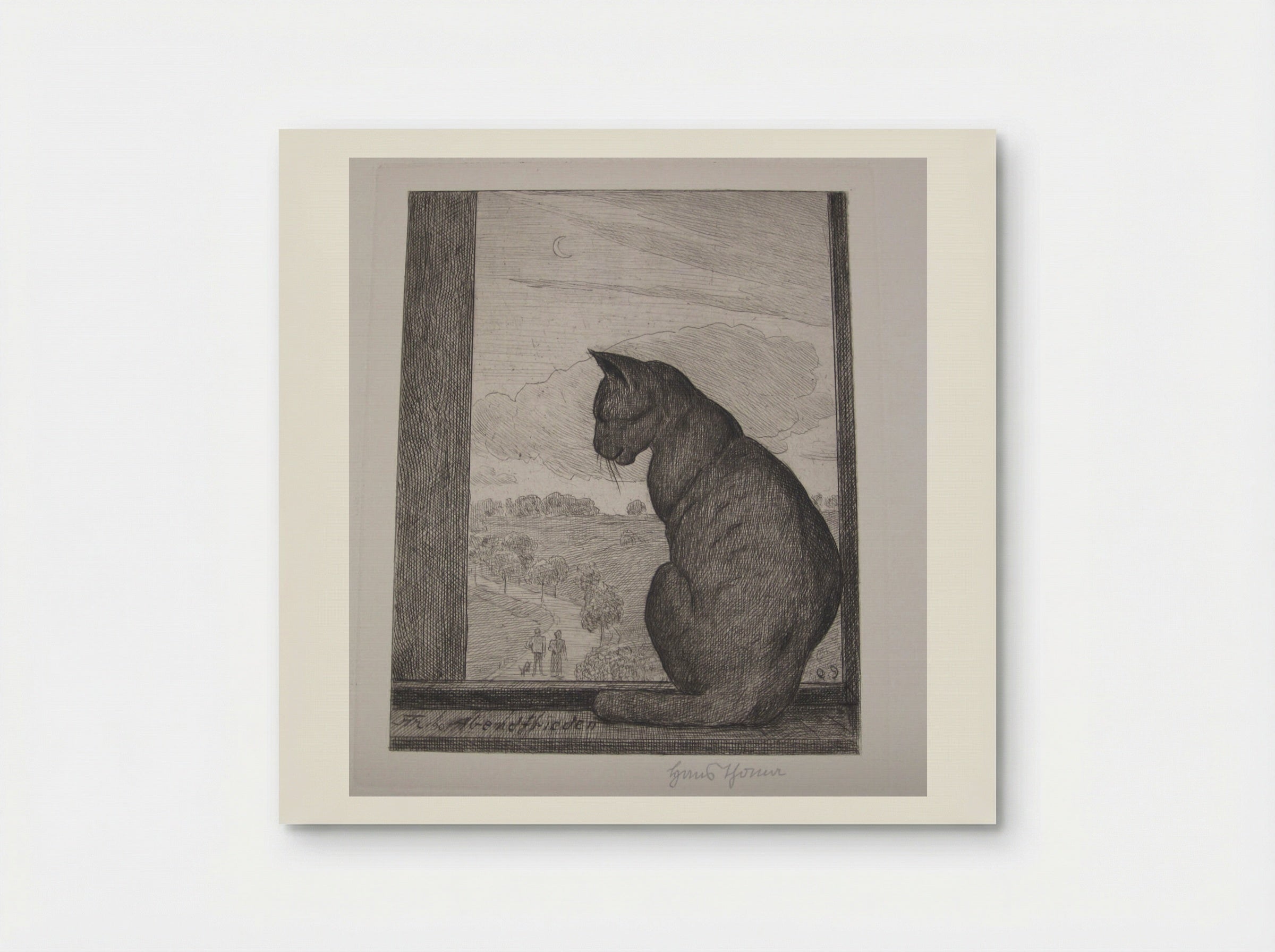 The Cat (Evening Tranquility) - Hans Thoma - Poster