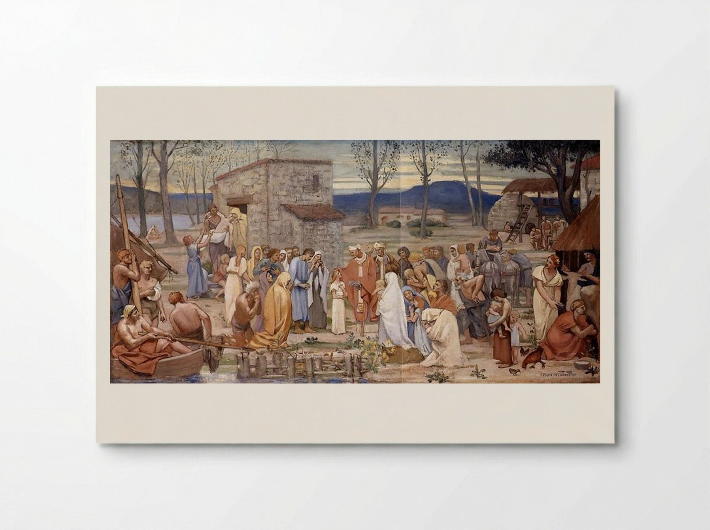 The Childhood of Saint Genevieve - Pierre Puvis de Chavannes - Poster
