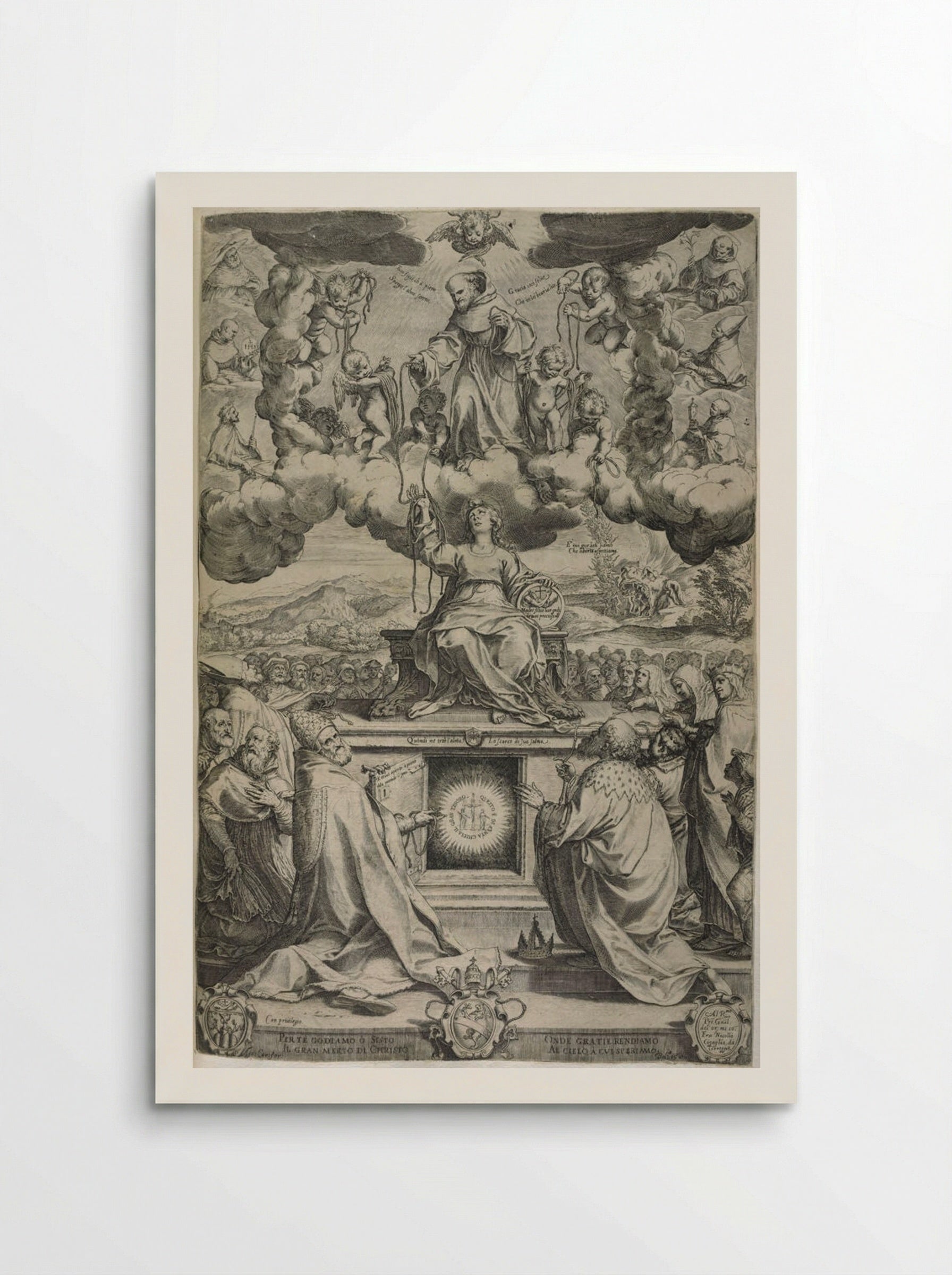 The Cordons of Saint Francis - Agostino Carracci - Poster