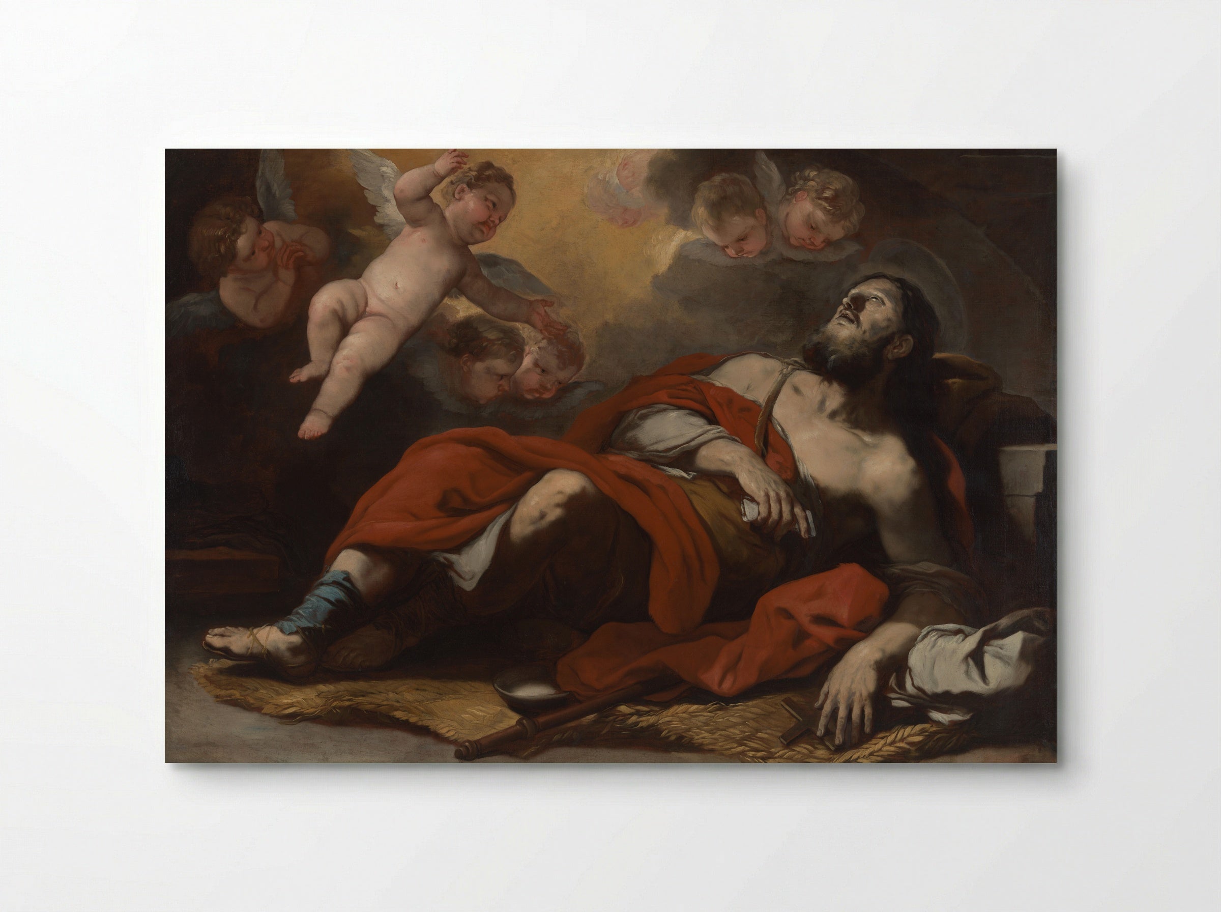 The Death of Saint Alexis - Luca Giordano - Poster