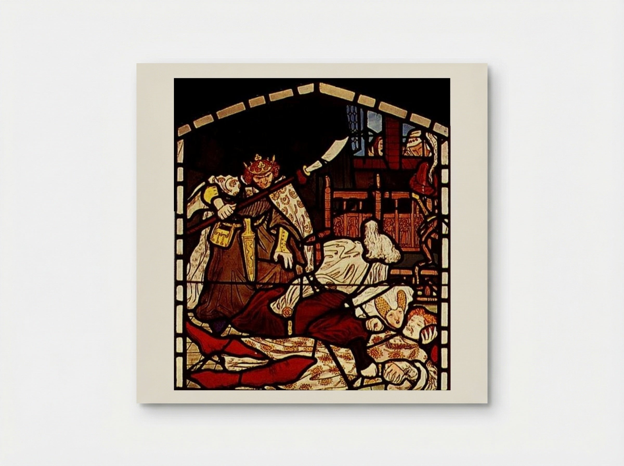 The Death of Sir Tristan, from 'The Story of Tristan and Isolde' - Ford Madox Brown - Poster