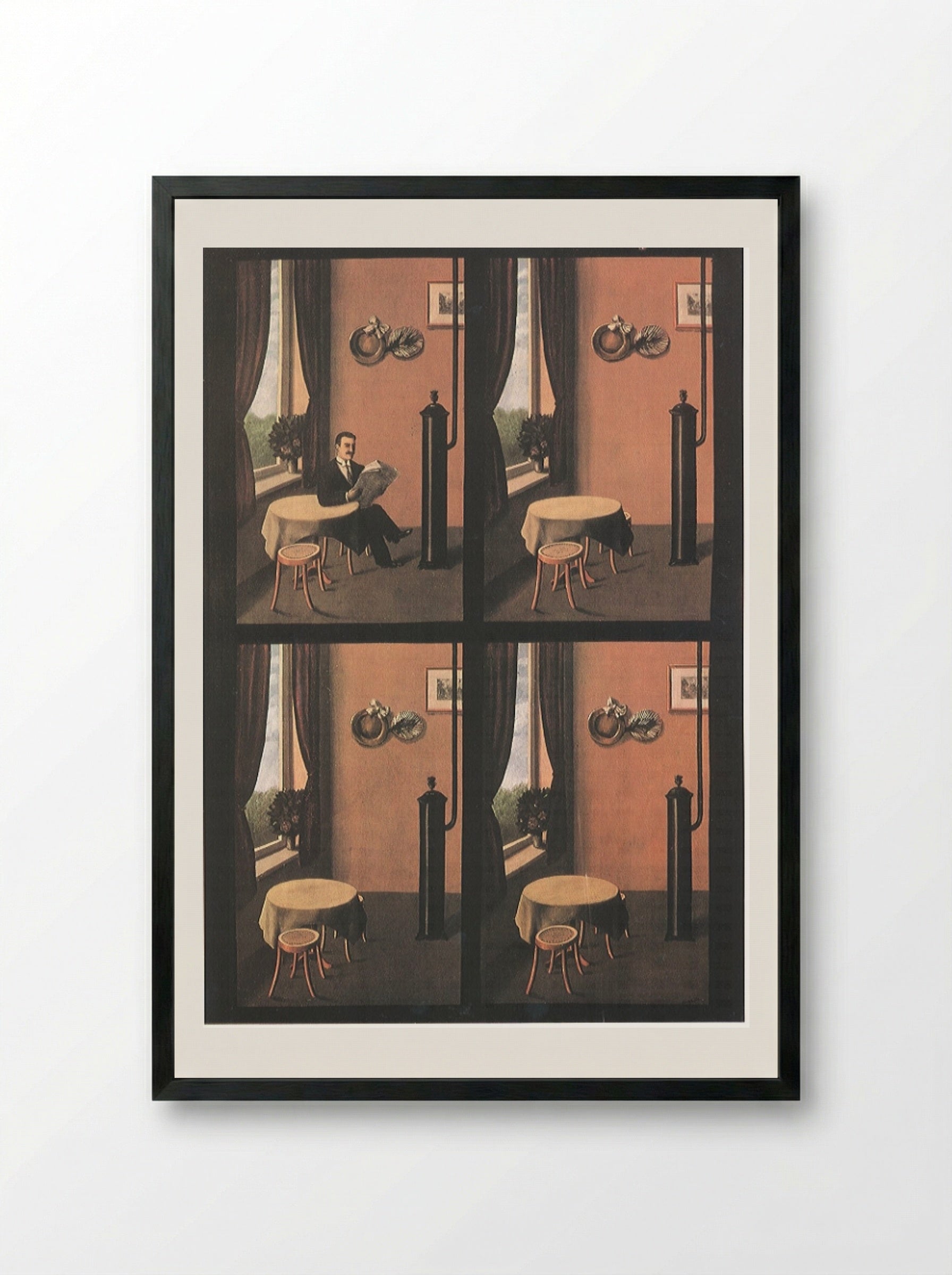 The Difficult Crossing - René Magritte - Framed Print Black