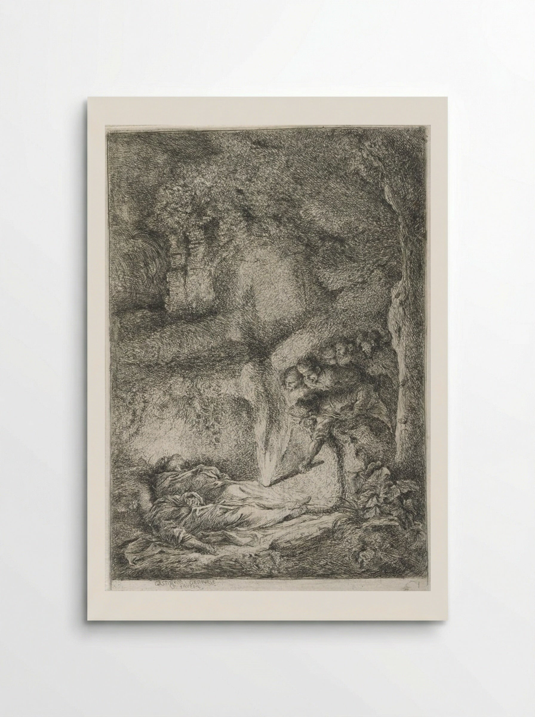 The Discovery of the Bodies of Saint Peter and Saint Paul - Giovanni Benedetto Castiglione - Poster