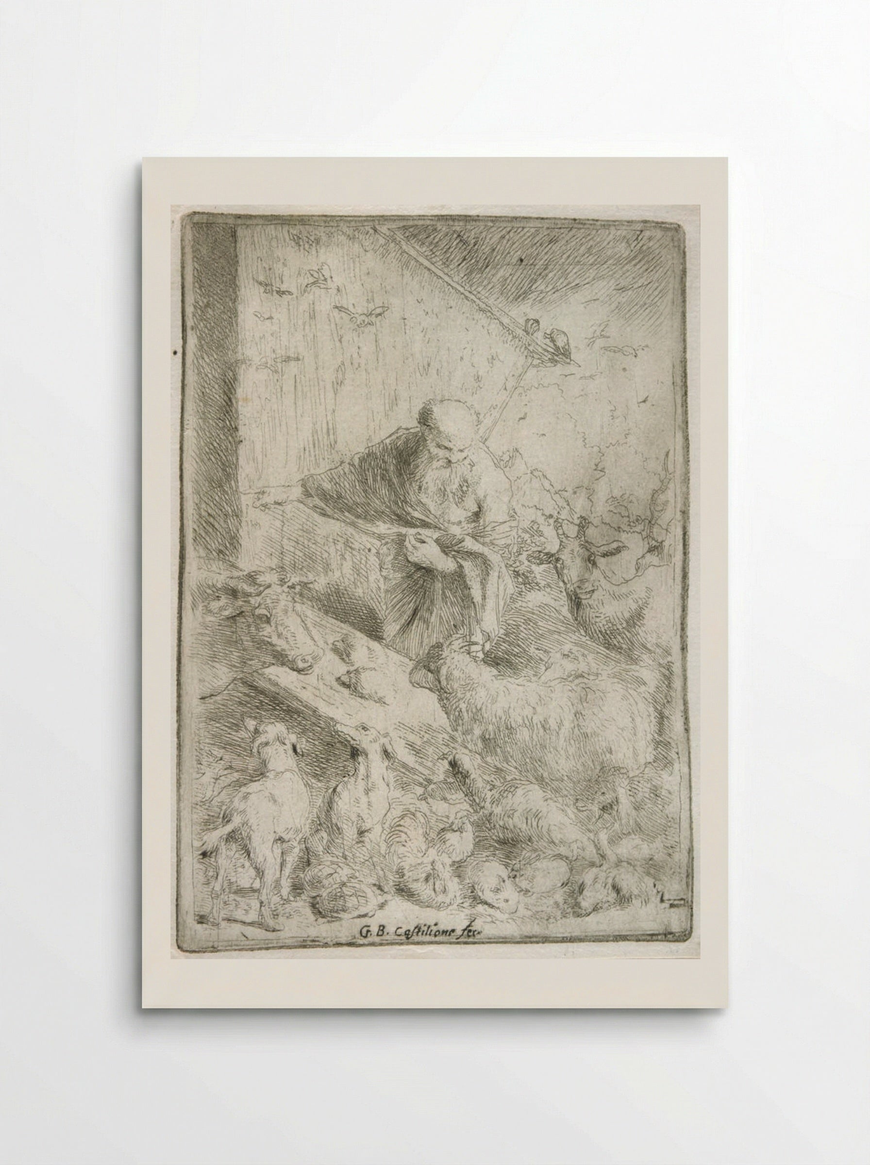 The Entry into Noah's Ark - Giovanni Benedetto Castiglione - Poster